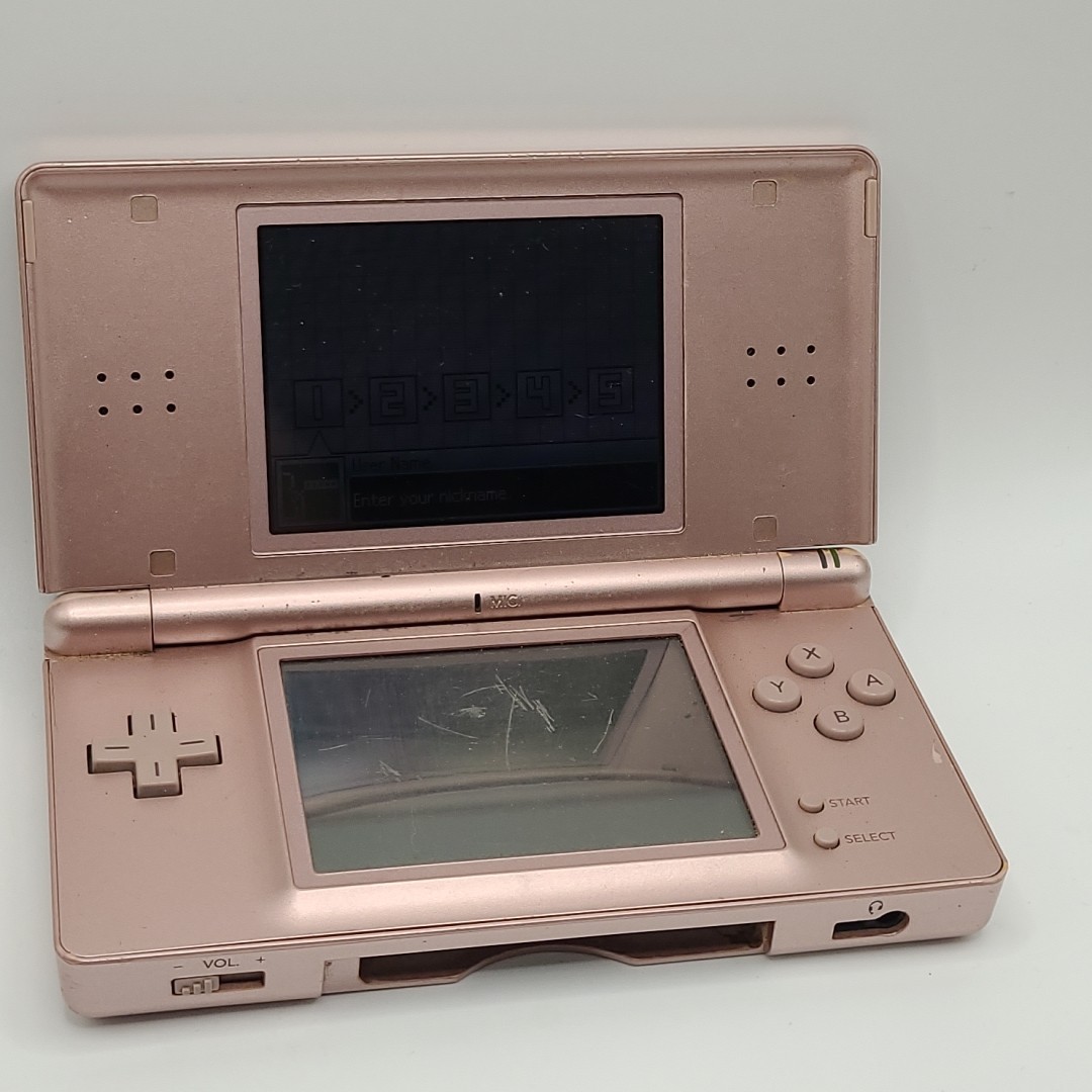 Nintendo DS Lite Pink Handheld USG-001 *Tested* With Case Only.