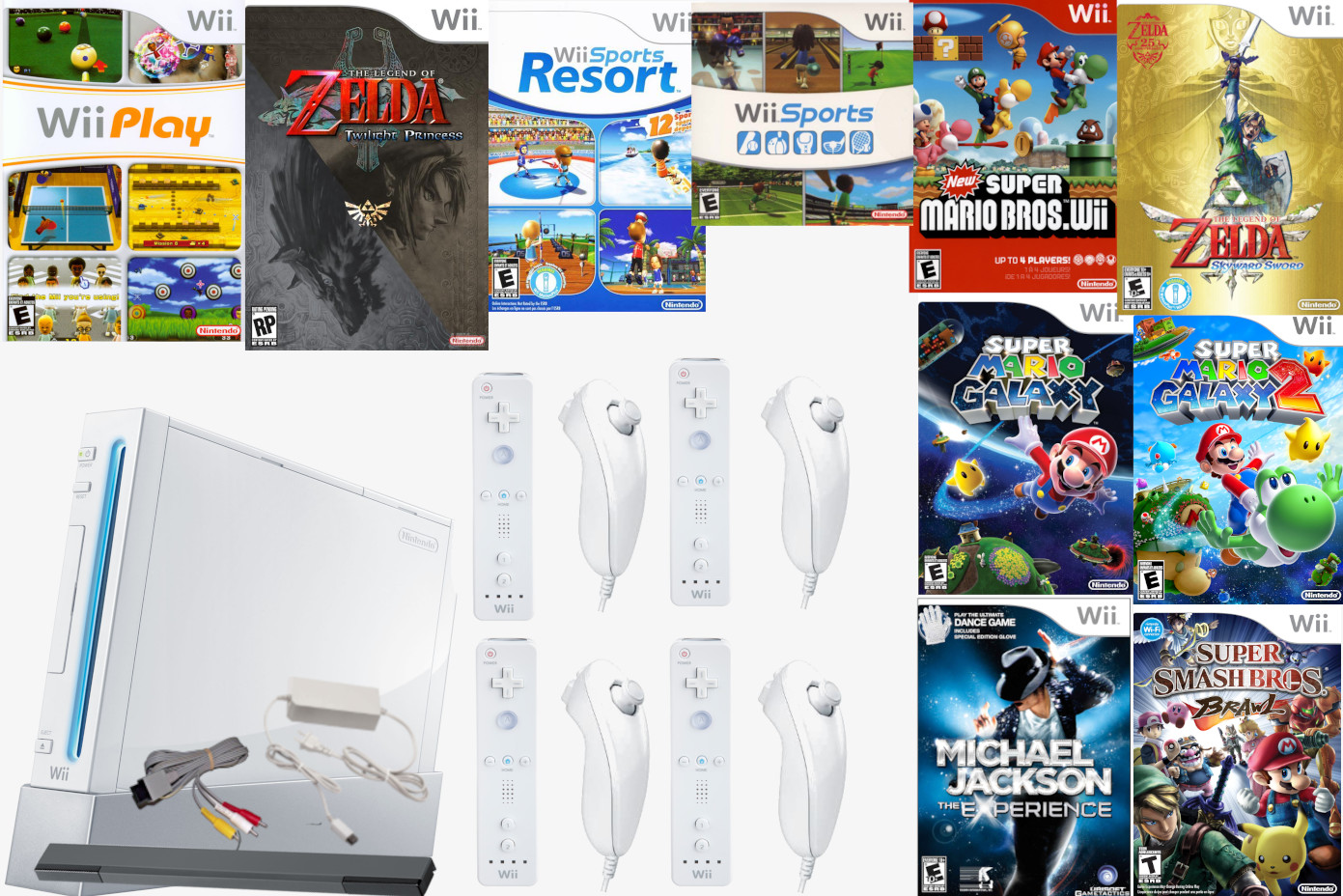 GUARANTEED – Nintendo Wii Bundle + Pick Game – Gamecube – AUTHENTIC Controllers