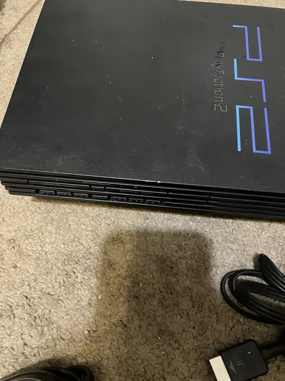 Authentic & Tested Black PlayStation 2 Fat Console With Controller, Works, Read
