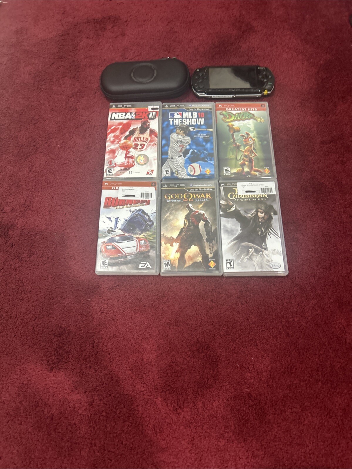 6 Games And PSP. FREE CASE ALSO INCLUDED