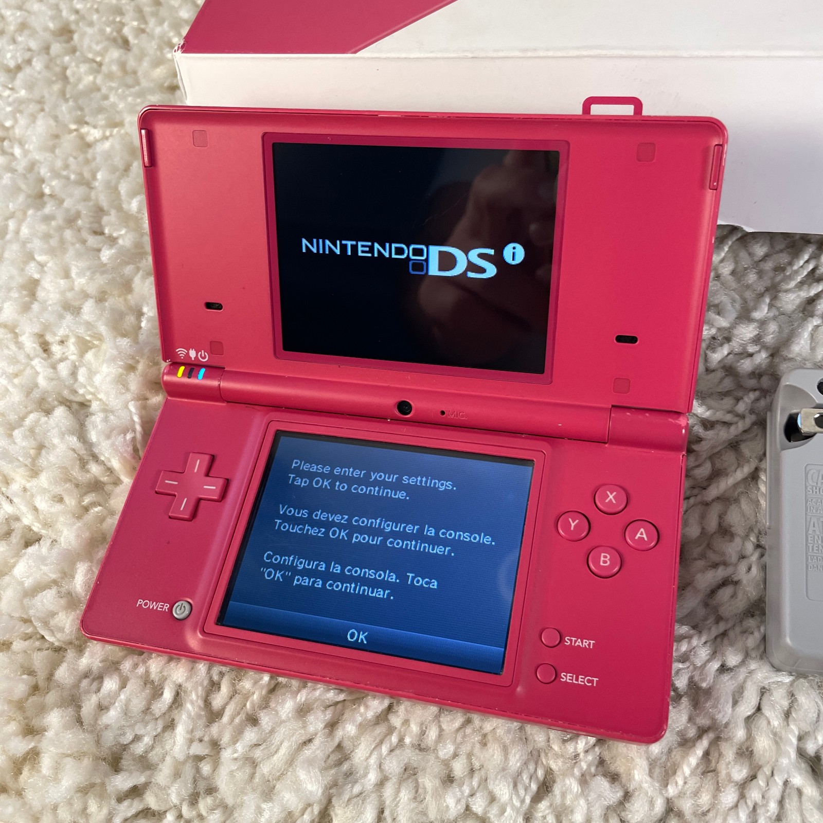 Nintendo DSi Pink Handheld Console System TWL-001 Complete in Box CIB Works