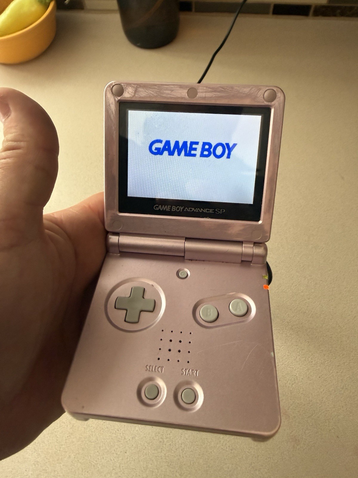 Nintendo Game Boy Advance SP AGS-101 Pearl Pink Backlit Console Tested Works