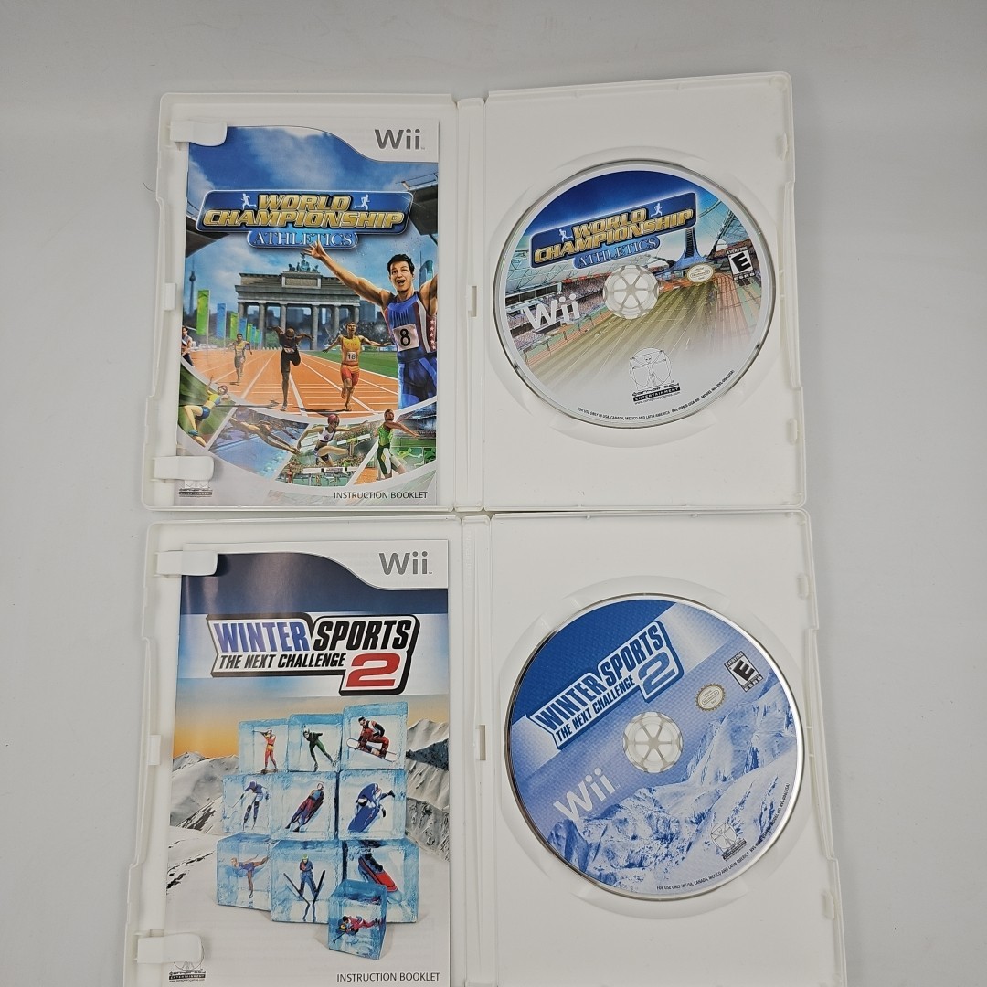 NINTENDO Wii With Balance Board 2 Remotes Udraw 2 Wheels 2 Nunchuks & 6 Games