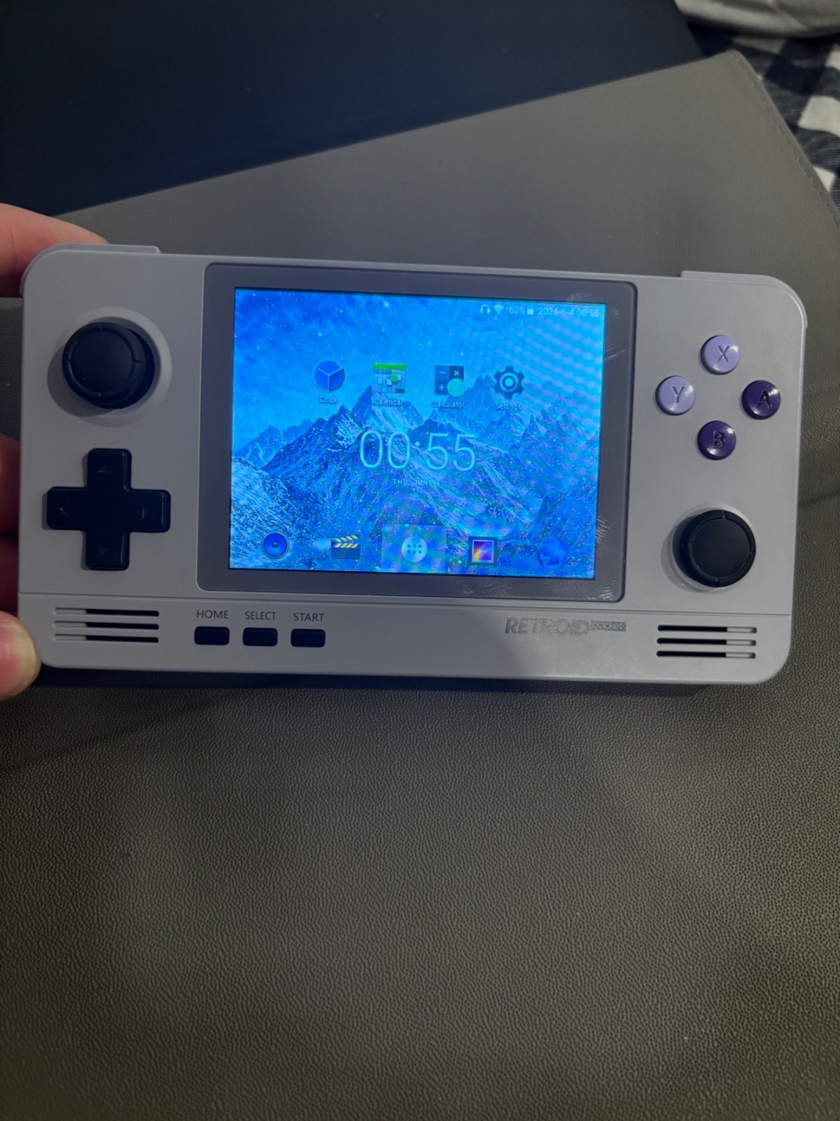 Amazing condition retro pocket two video game handheld with a 32 GB microSD card
