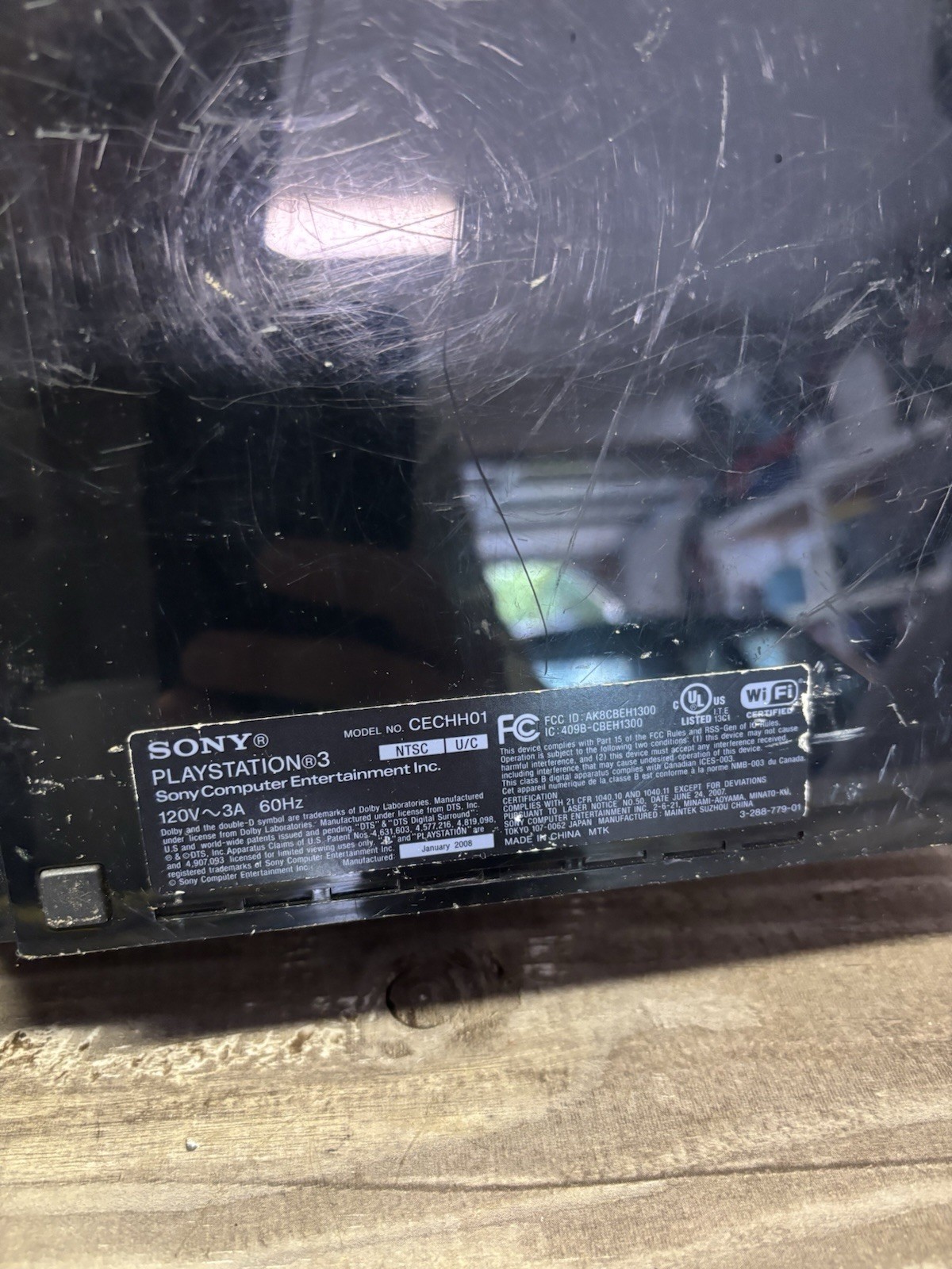 Sony PlayStation 3 / PS3 – CECH-H01 Console – Black (FOR PARTS OR REPAIR)