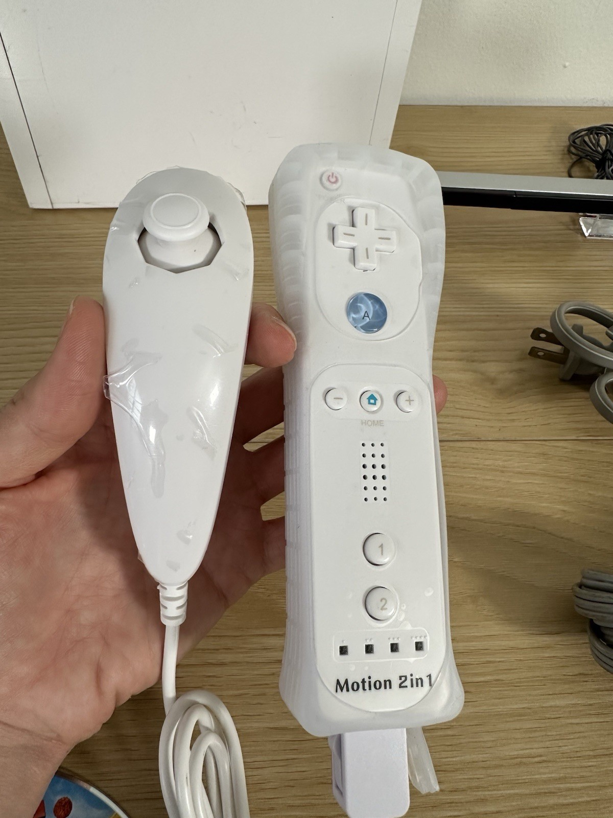 Nintendo Wii Console Bundle White Tested Works Game 3rd Party Remote Sensor Bar