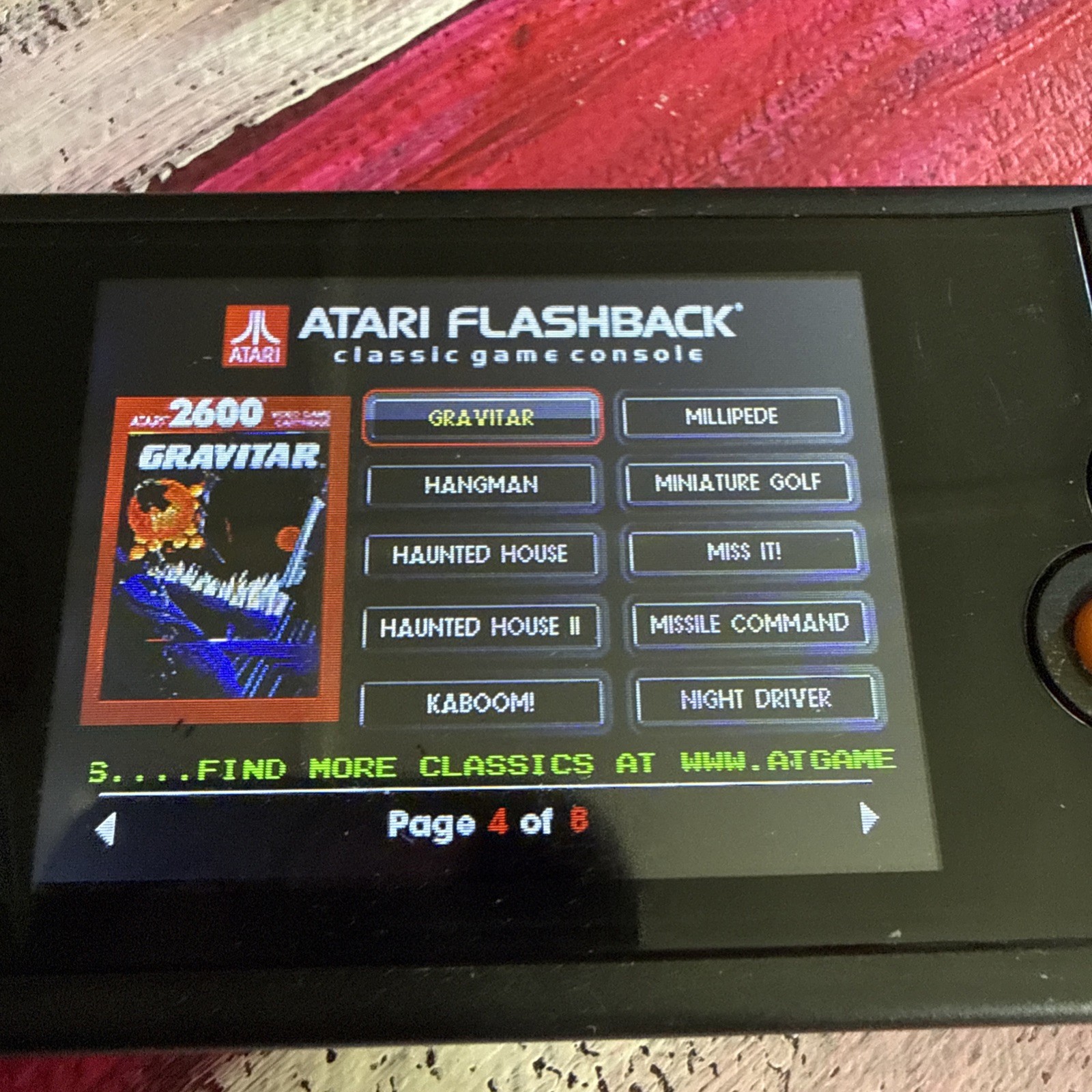 Atari Flashback Portable Handheld Game w/ 70 Preloaded Games Working –