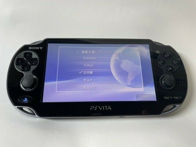 PlayStation PS Vita Wi-Fi Console Crystal Black OLED PCH-1000 ZA01 Console only