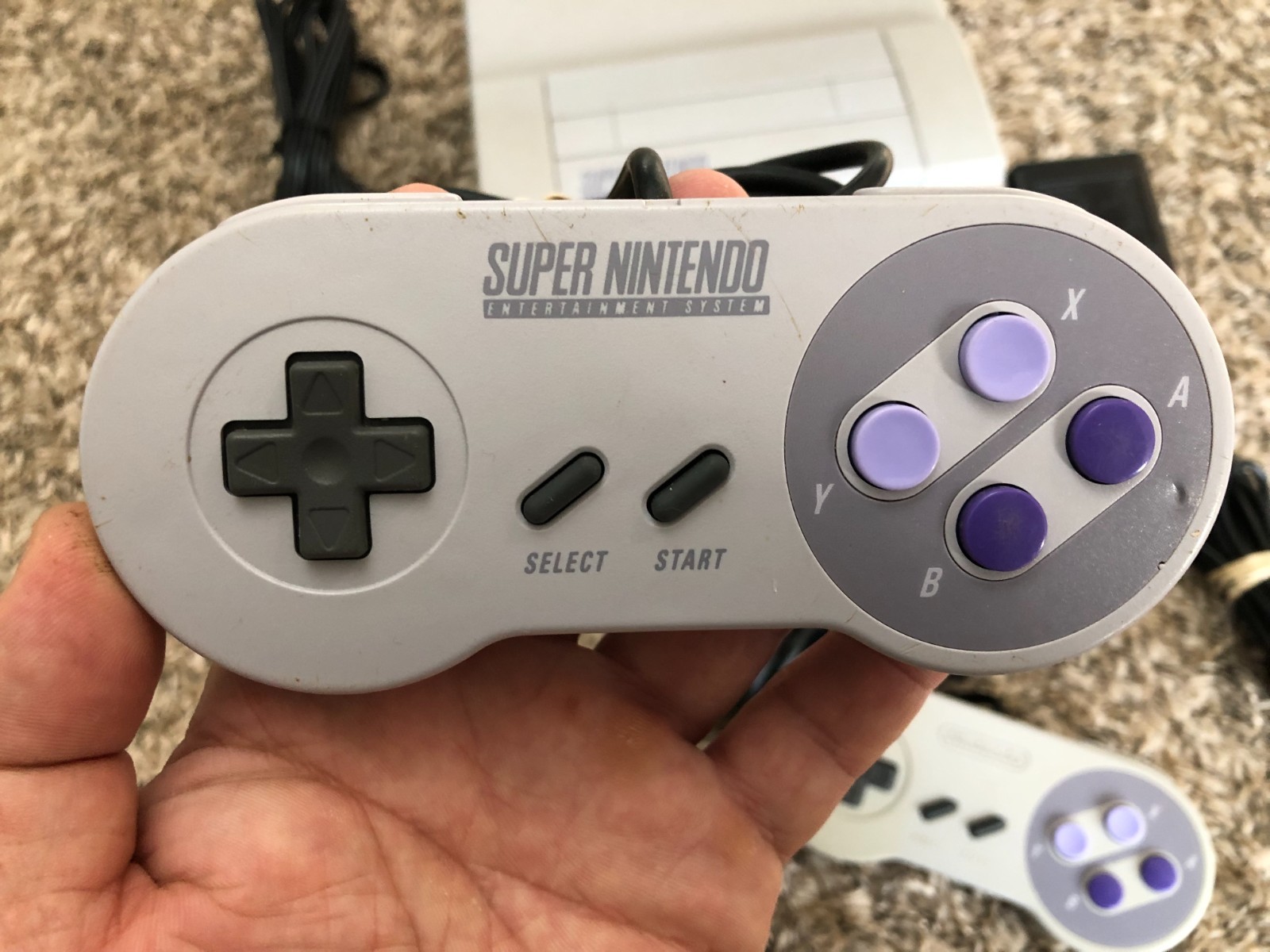 Super Nintendo SNES System Console With 2 Controllers Fully Tested