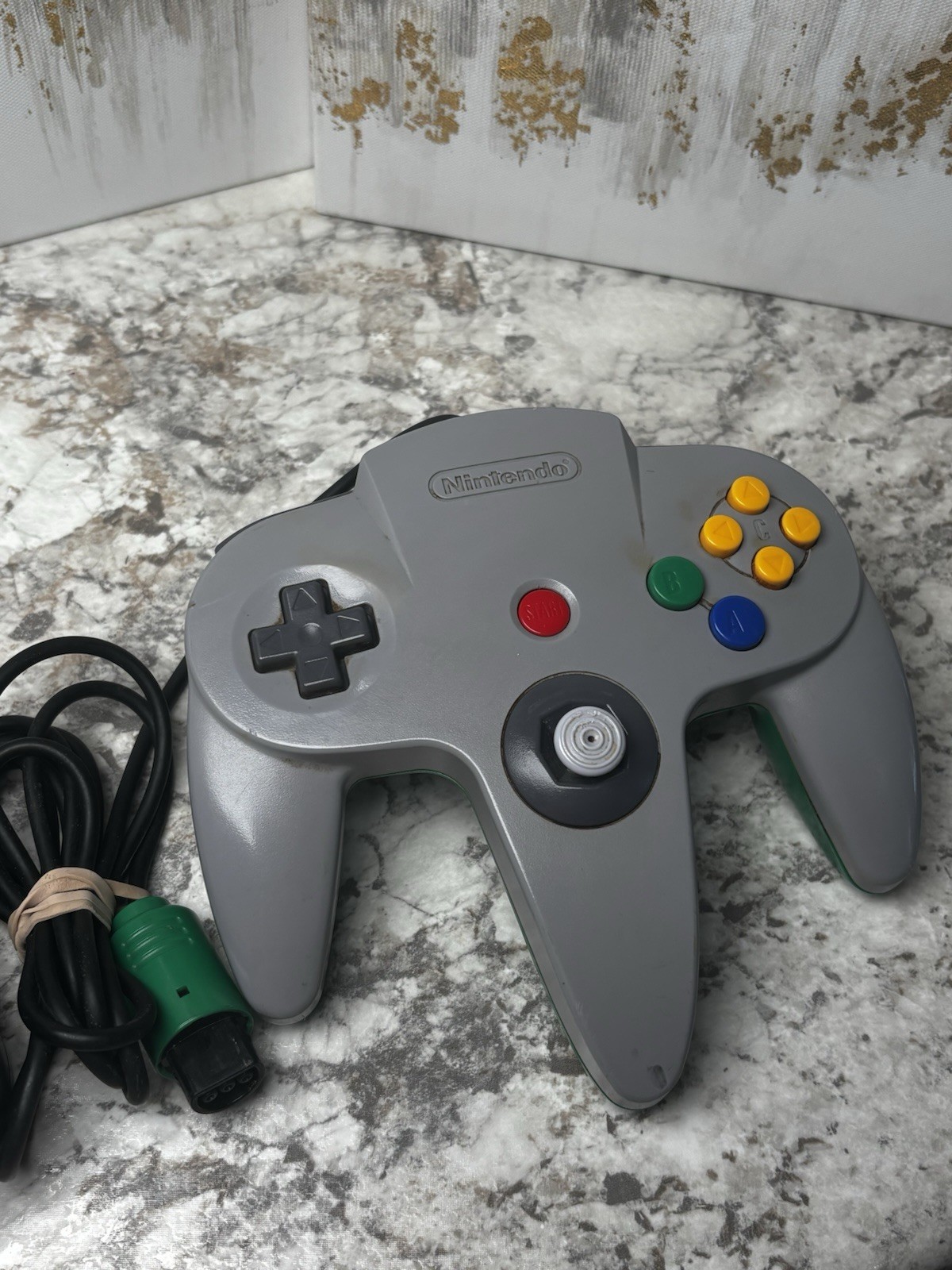 Nintendo 64 N64 Console + OEM Controller Tested Works Needs Port Repair