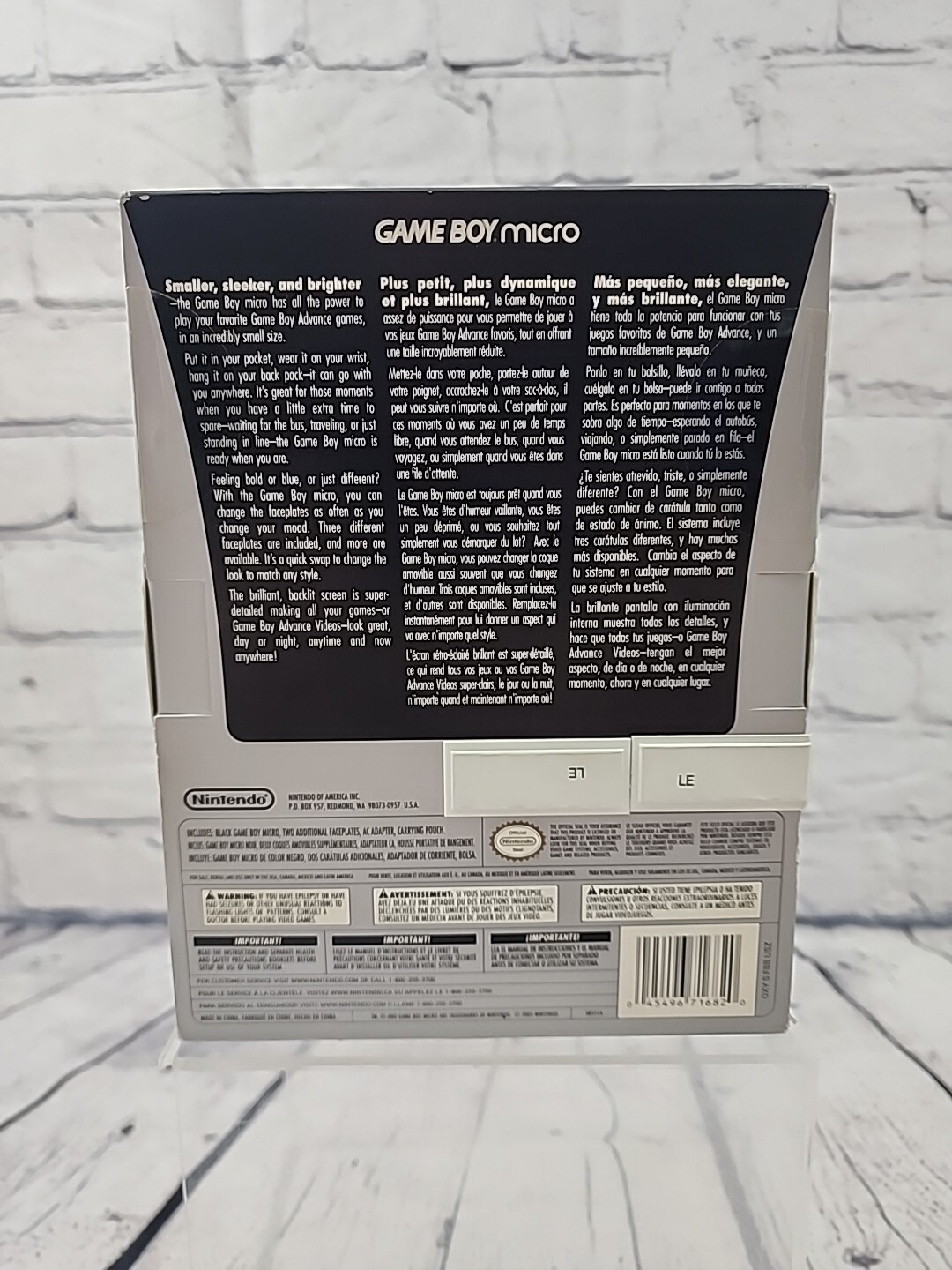 Sealed Nintendo Game Boy Micro Console – Silver/Black (OXYSFBB) New in Box
