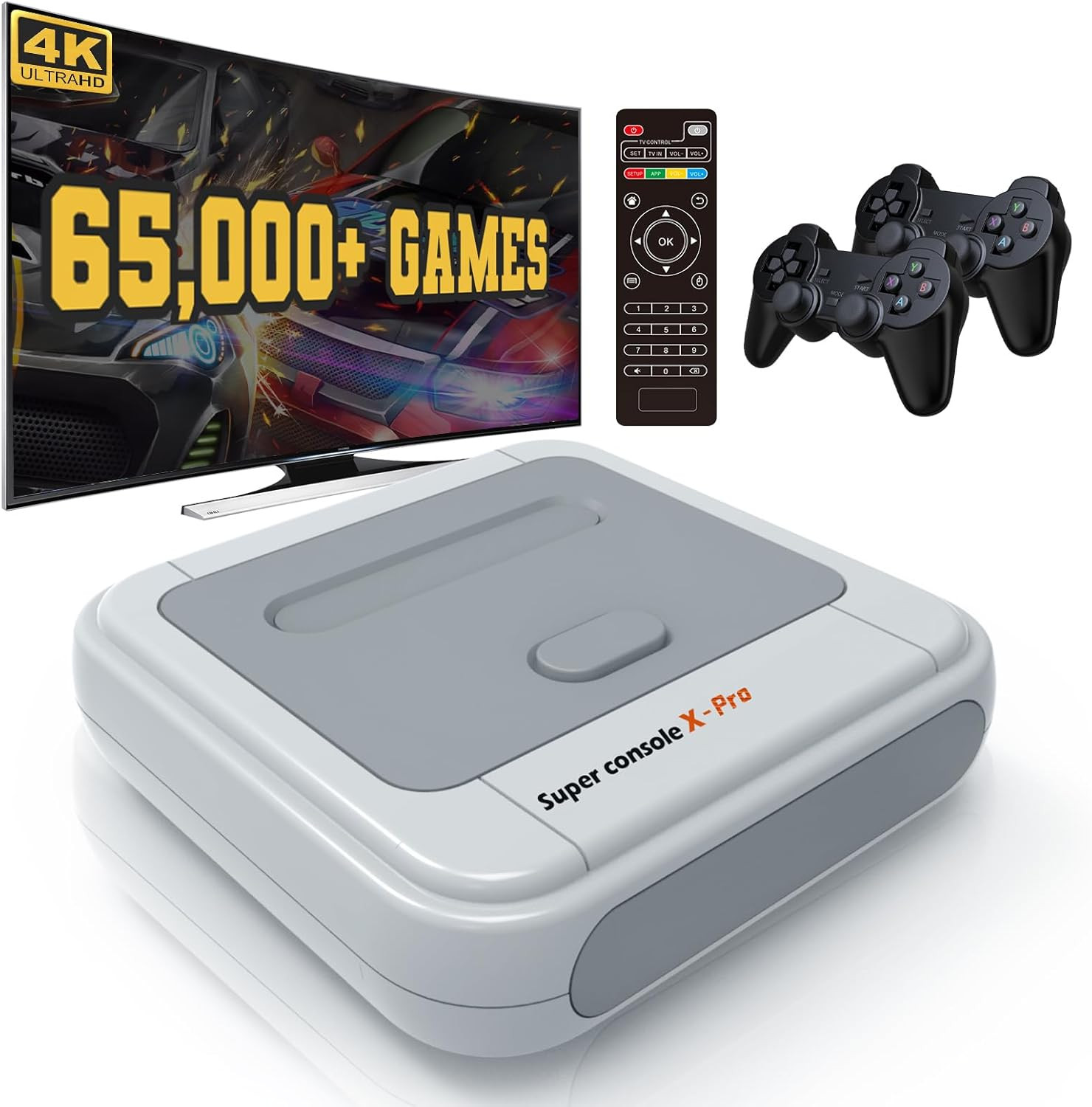 Retro Game Console 256GB, Super Console X PRO Built-In 65,000+ Games, Video Game