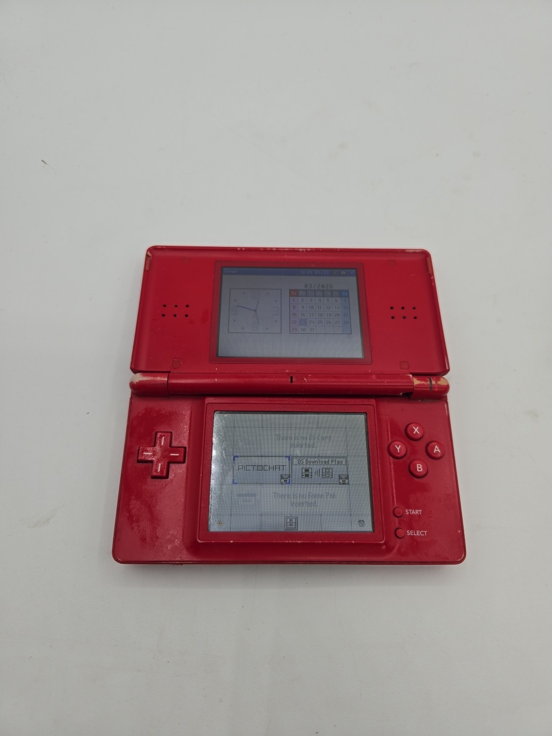 Nintendo DS Lite Red Super Mario Edition charger – Hinge Cracked Parts Only