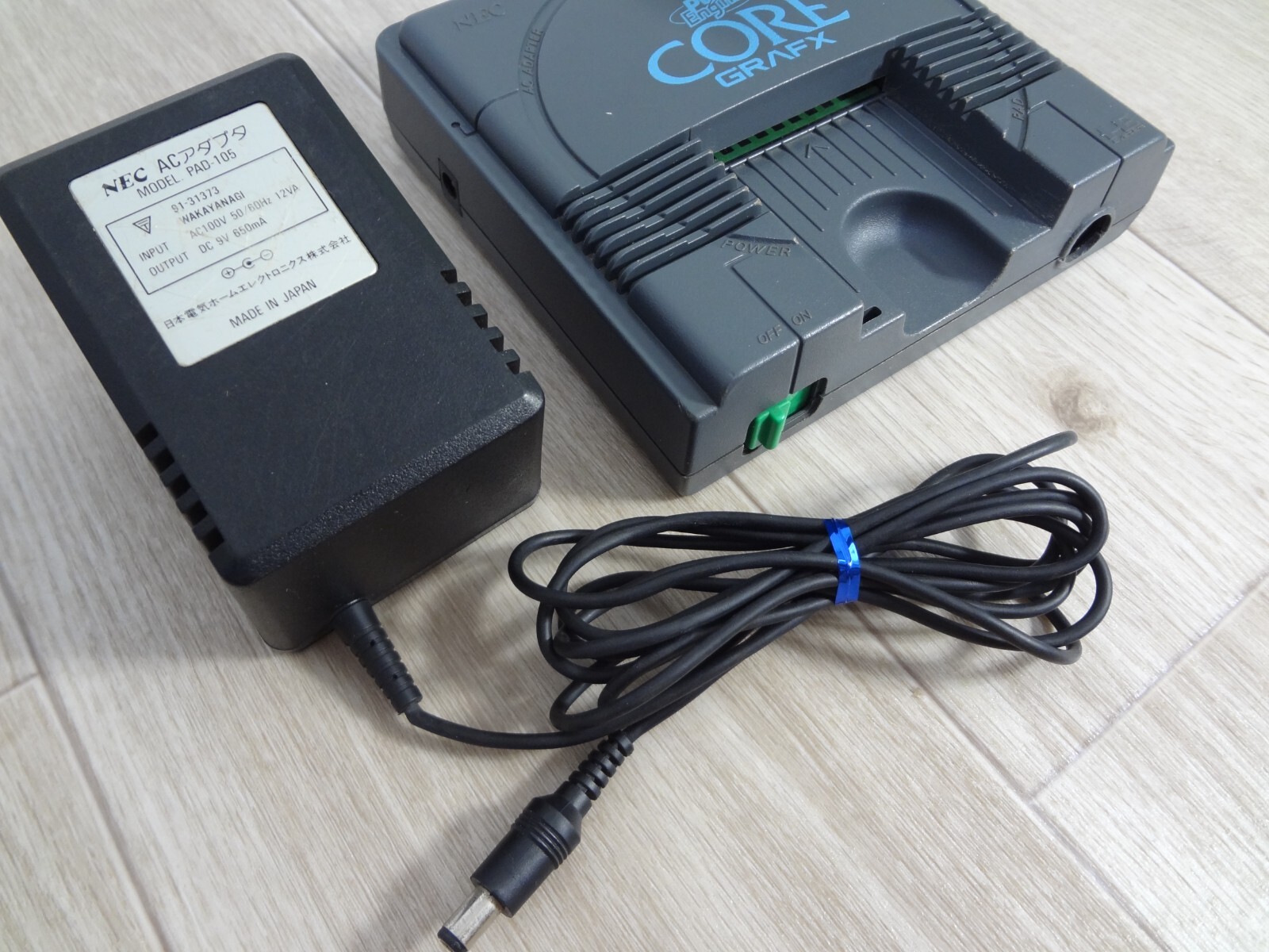 PCE NEC PC engine pcengine CORE GRAFX Console and controller set Tested Work 1