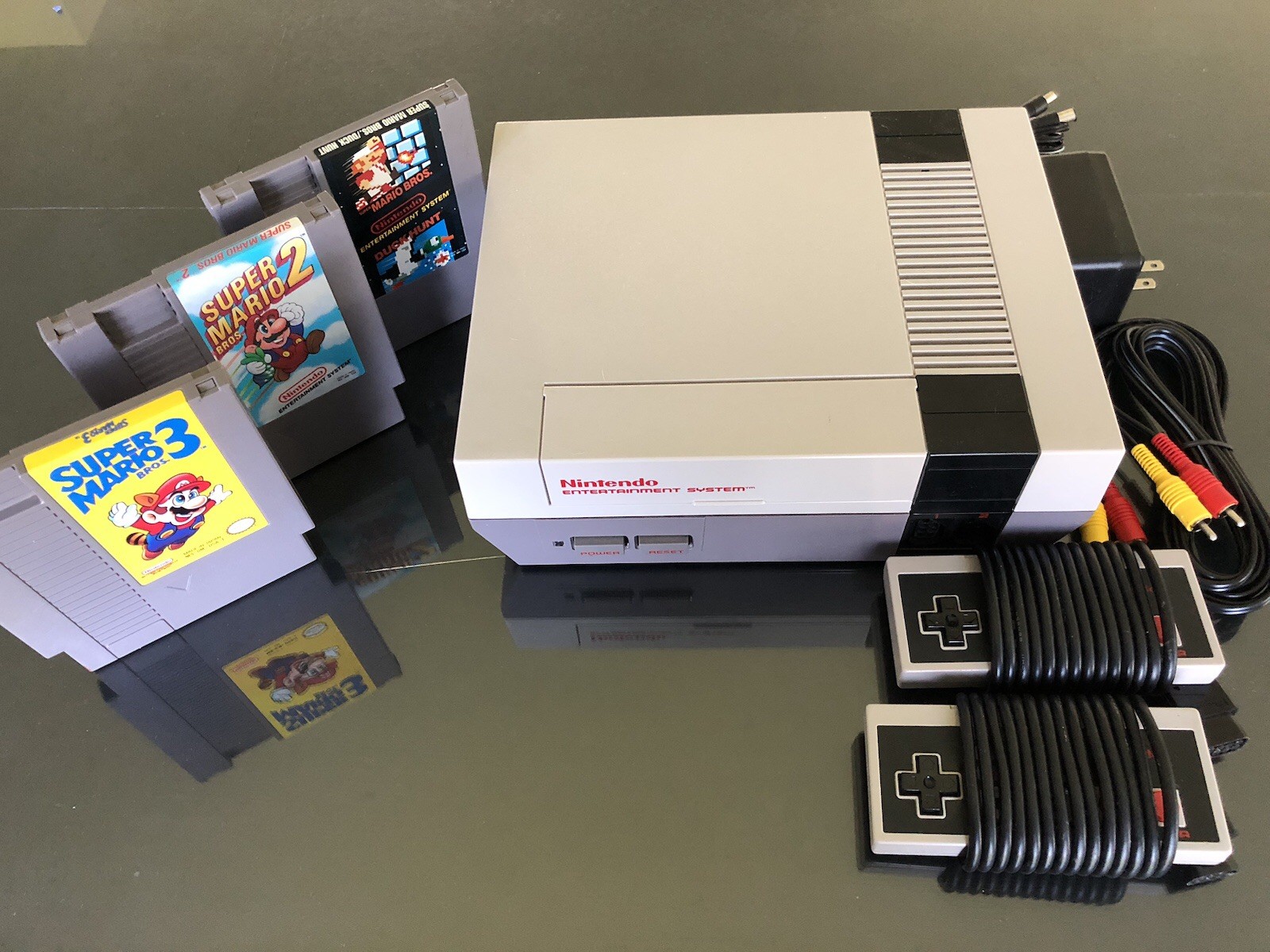 NINTENDO NES Console System Bundle Games Super Mario 1 2 3 SHIPS SAME DAY