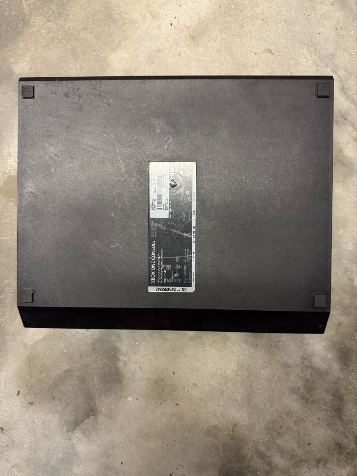Microsoft Xbox One Console Model 1540 Black Untested No Cords Parts Repair