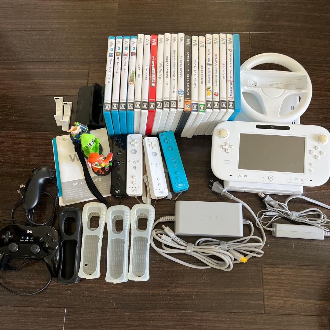 Nintendo Wii U Console 32GB Controlers 18 Games mario Splatoon Smash Bros Set JP