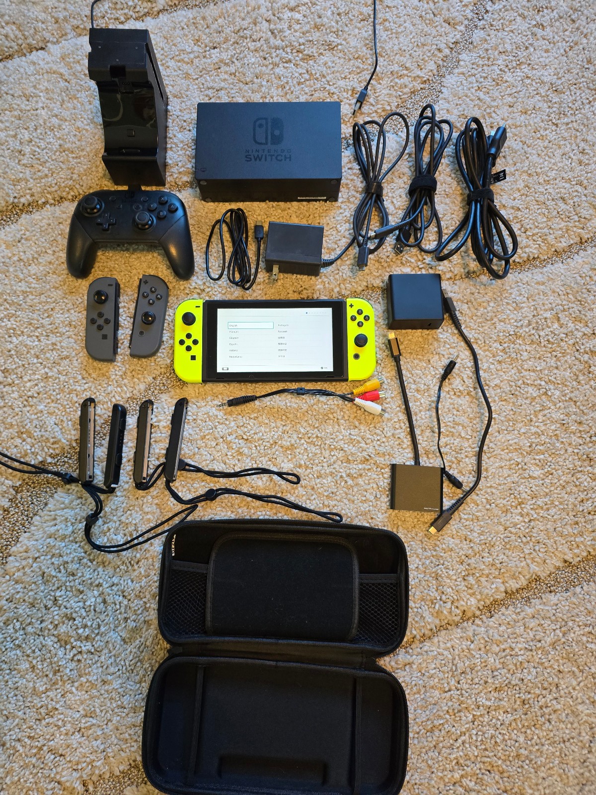 Nintendo Switch Bundle with Pro Controller, 256GB, and 4X-JoyCon Charger