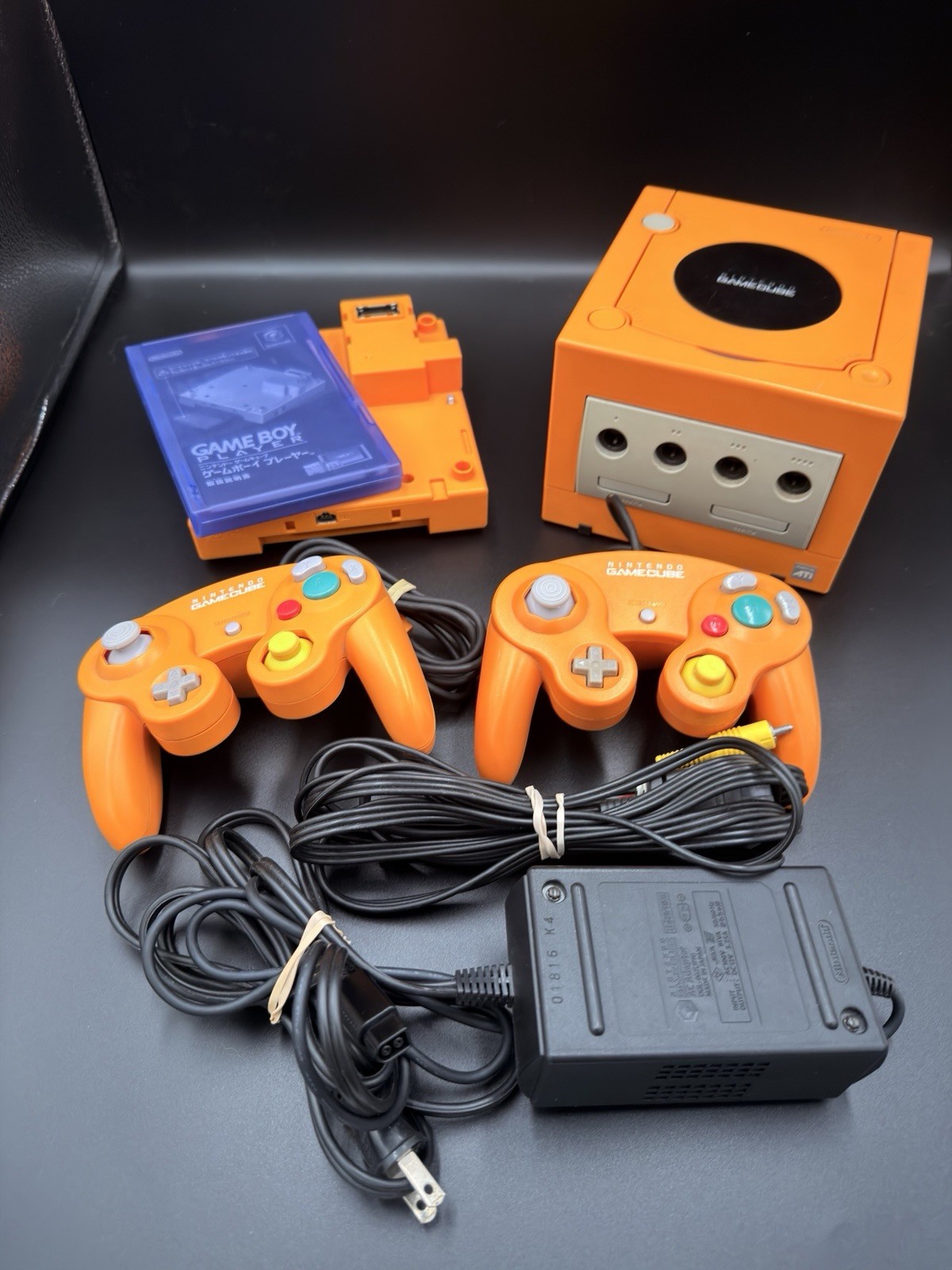 Nintendo Game Cube Orange Spice Bundle w/ Player – Tested (See Description)