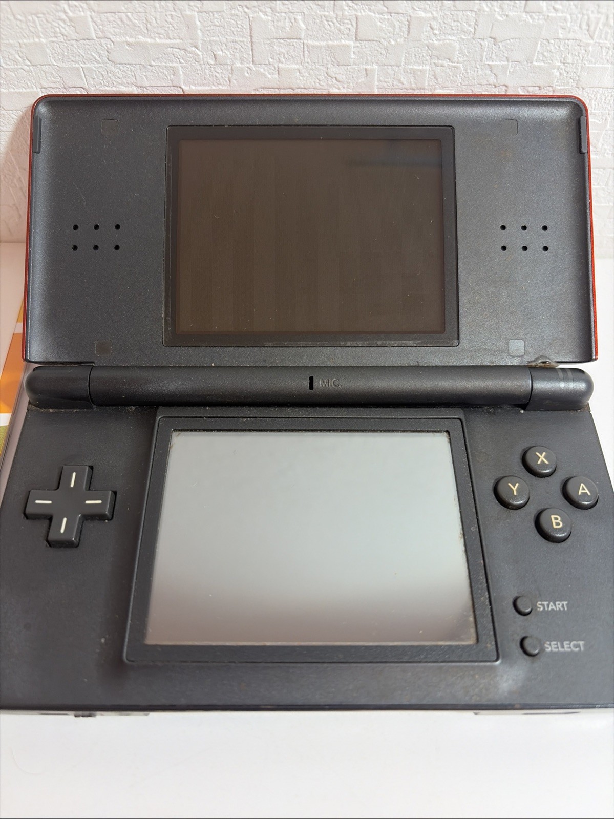 Nintendo DS Lite Crimson Black Console Tested Working OEM Charger Stylus Japan
