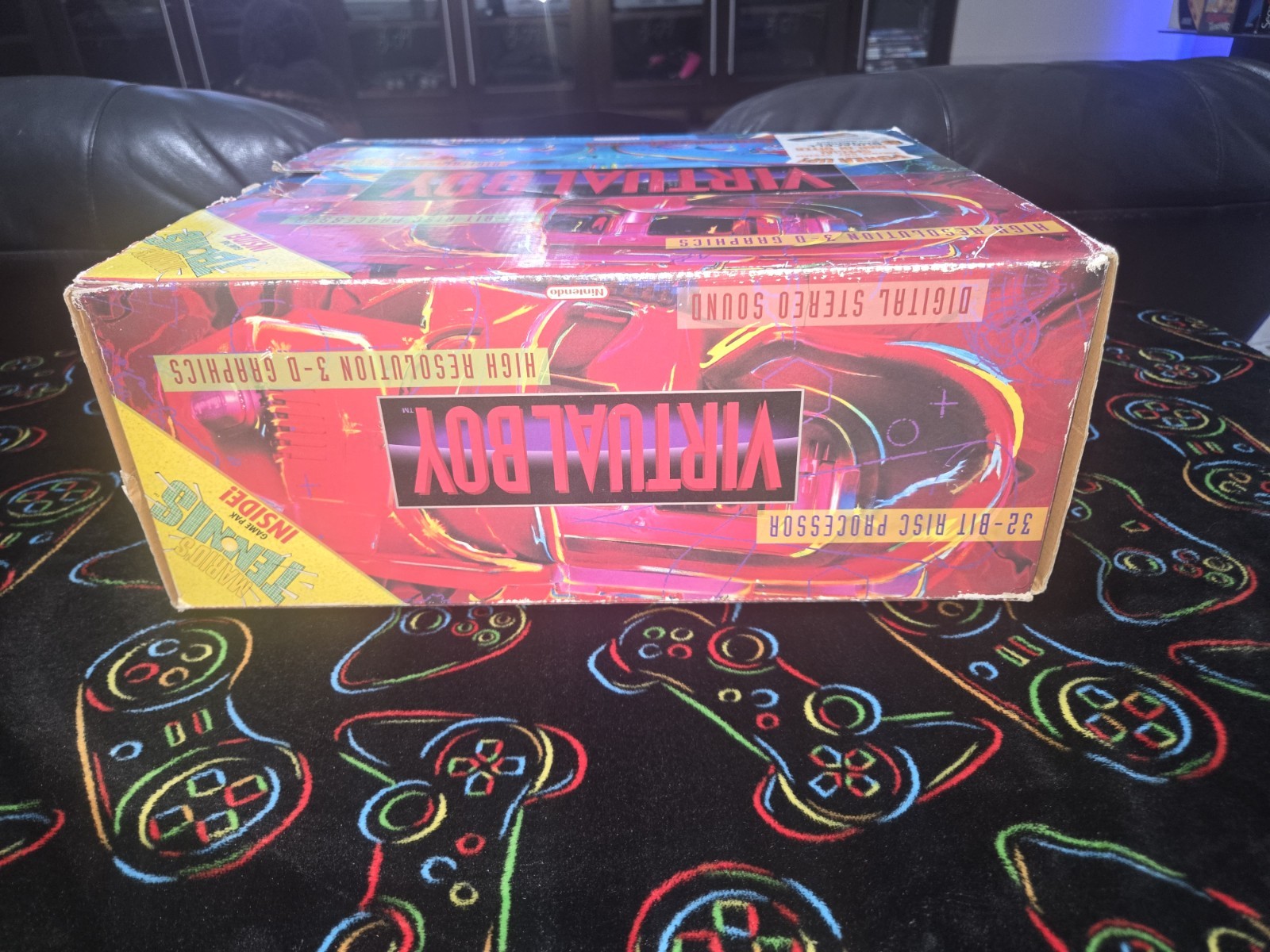 Nintendo Virtual Boy With Box, A.C Adapter .Tested Working! 2 GAMES