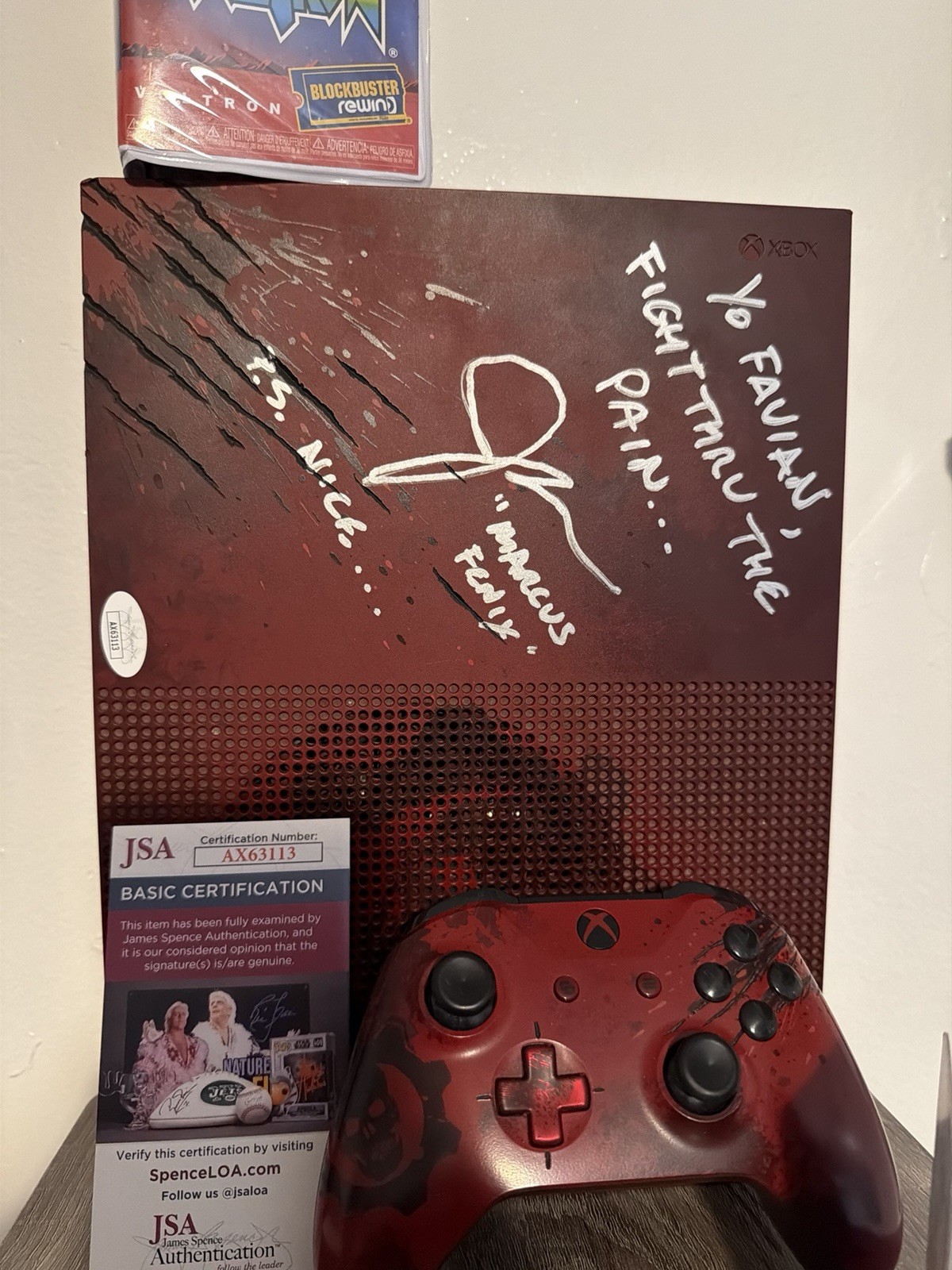 Gears of war Xbox one s signed by John DiMaggio A.K.A (MARCUS FENIX)