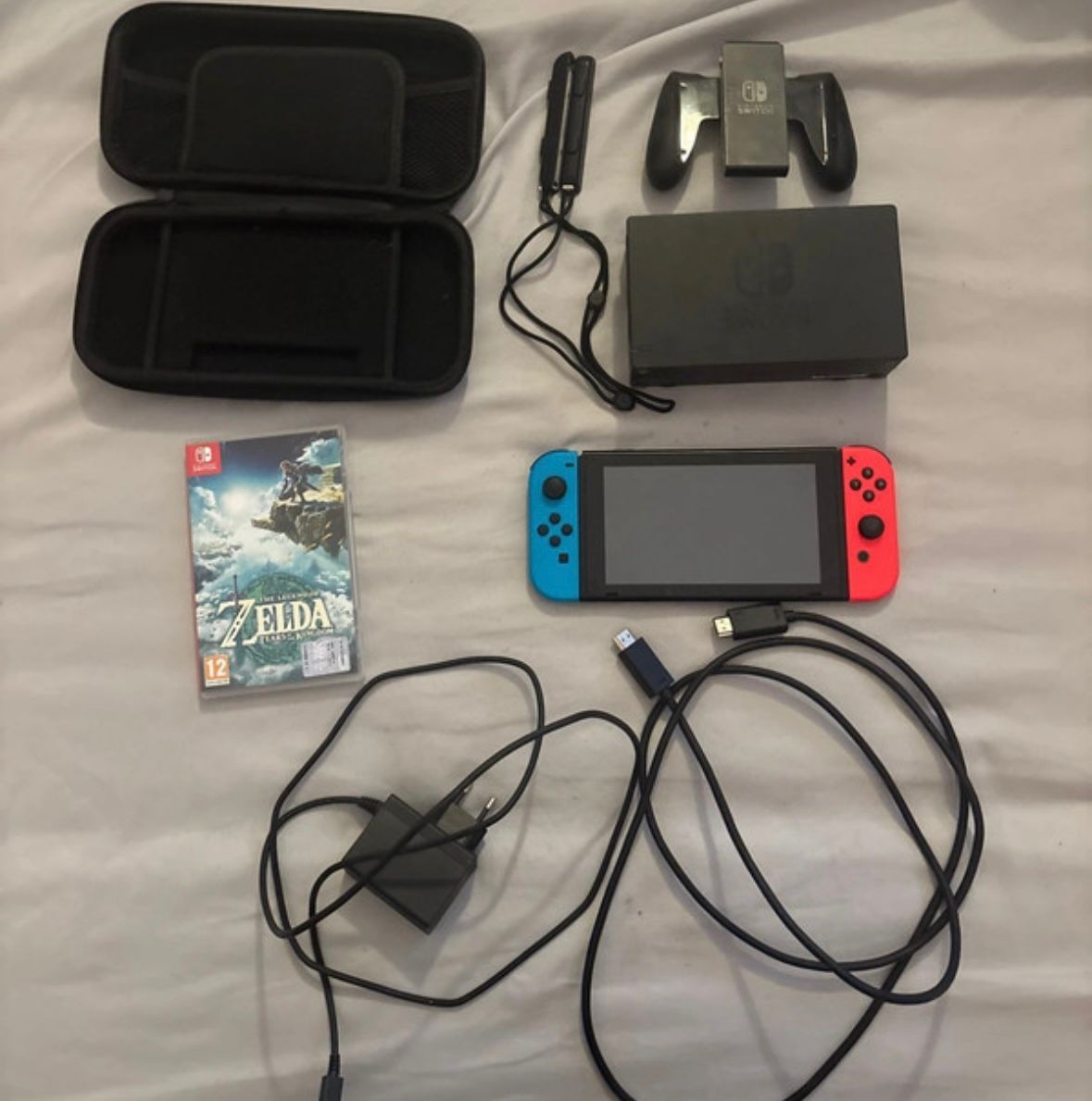 Nintendo Switch 32GB Gray Console with Neon Red and Neon Blue Joy-Con