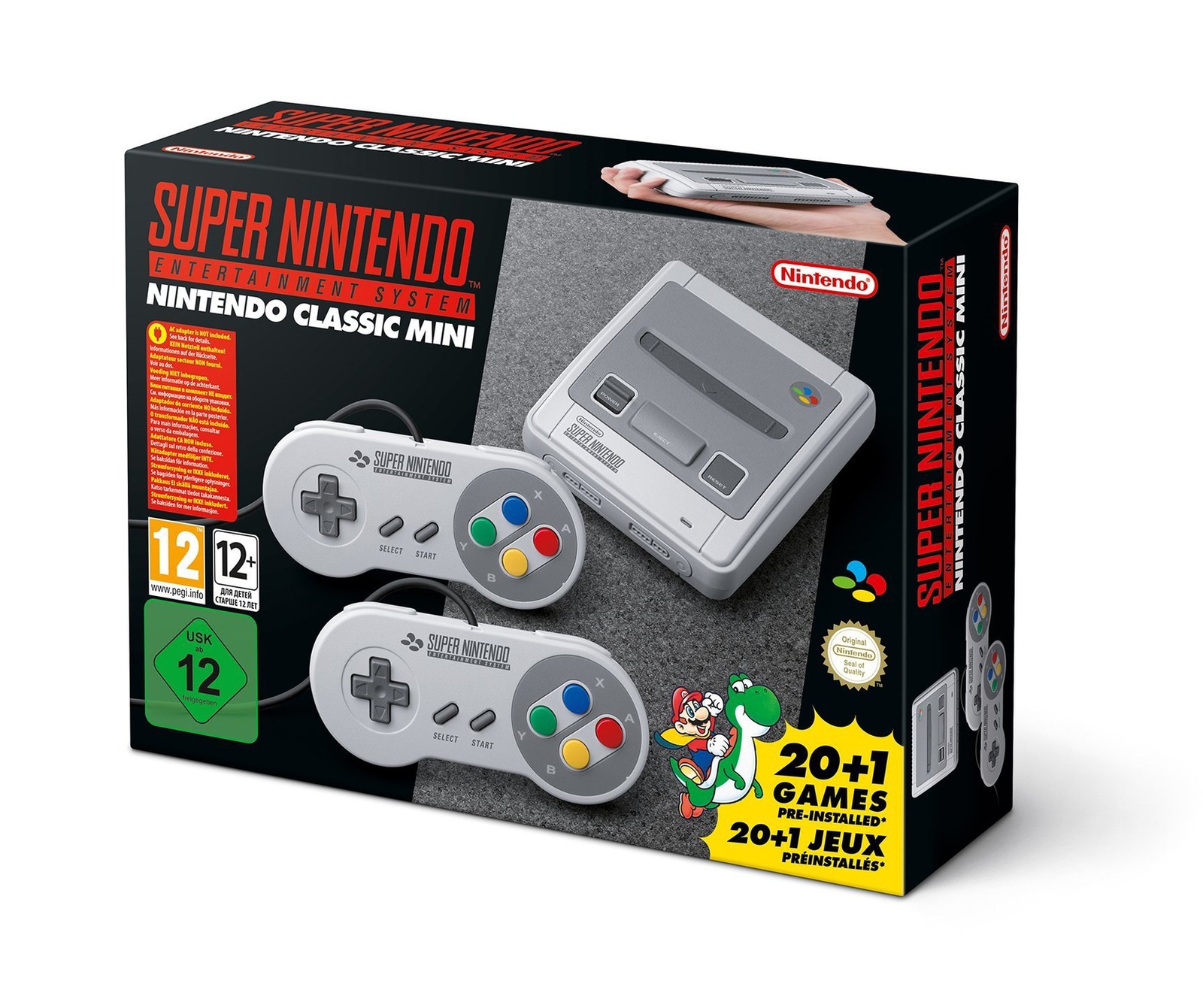 Authentic SNES Super Nintendo Classic Mini Super Entertainment System 21 Games