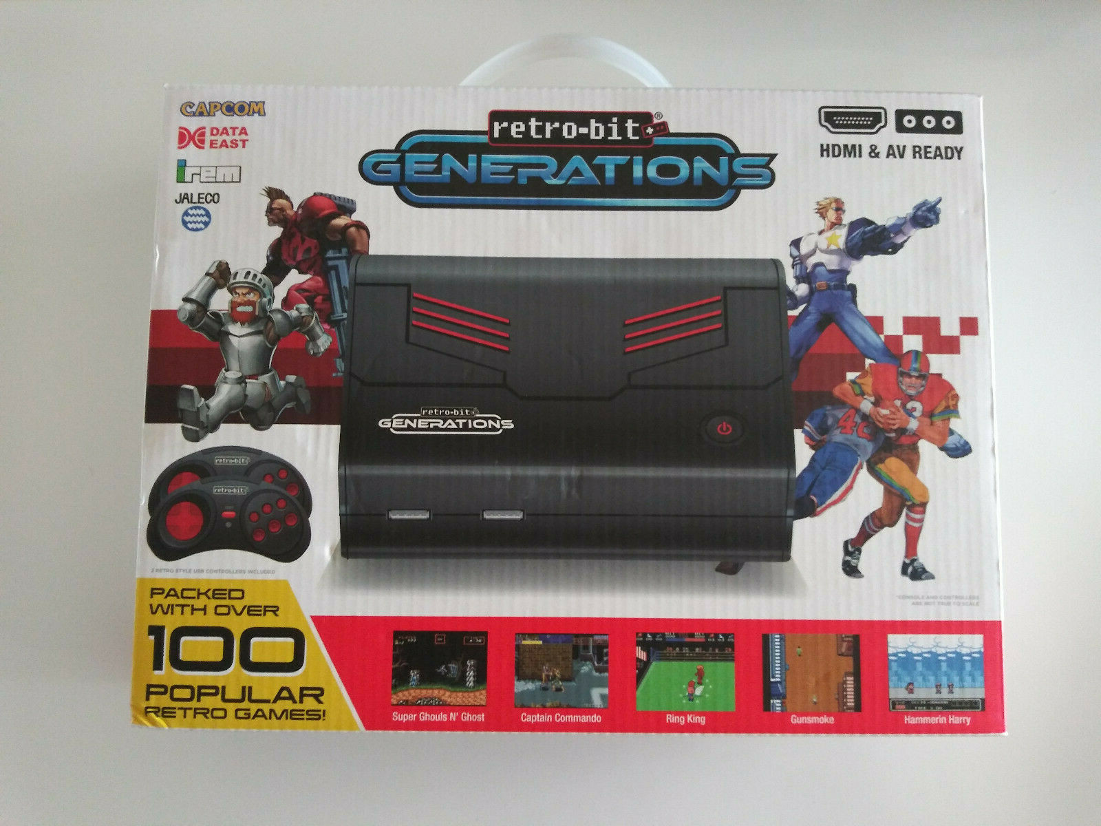 retro-bit generations Game Console 100+ Games From Capcom Data East Irem Jaleco
