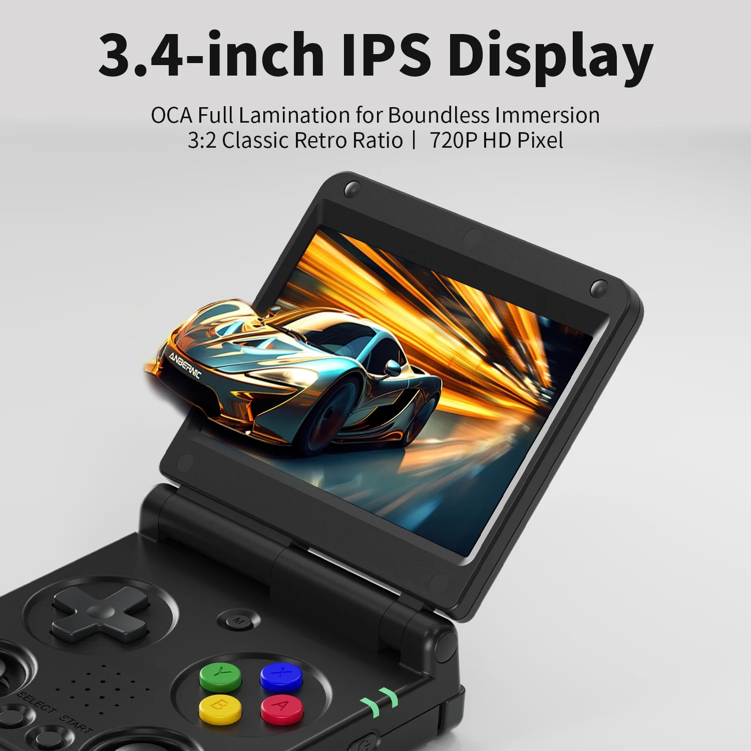 RG34XXSP Handheld Game Console,3300 mAh Battey,3.4 inch Screen