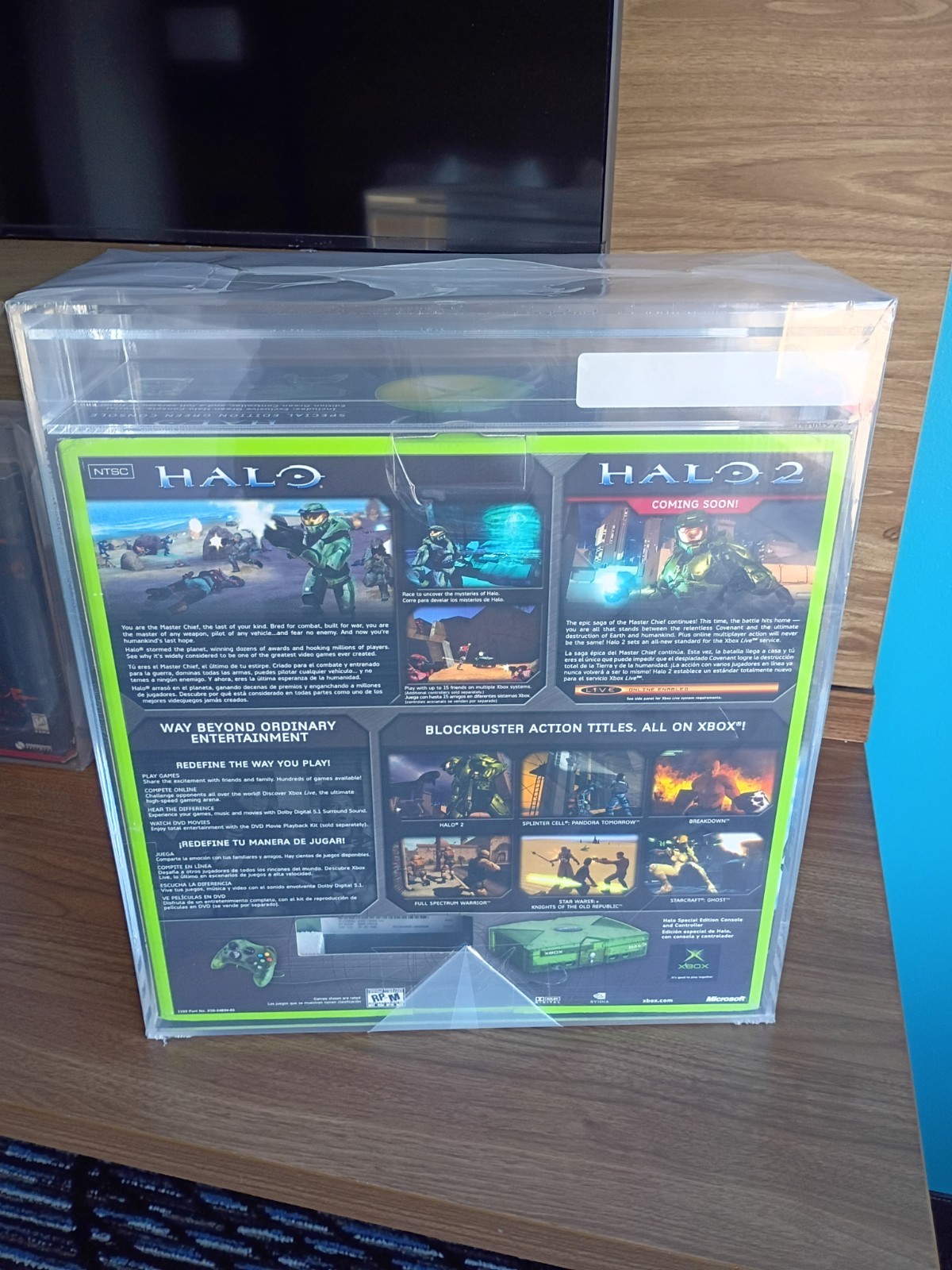 Microsoft XBOX Halo Special Edition Green Console System New 2001 Sealed VGA 85