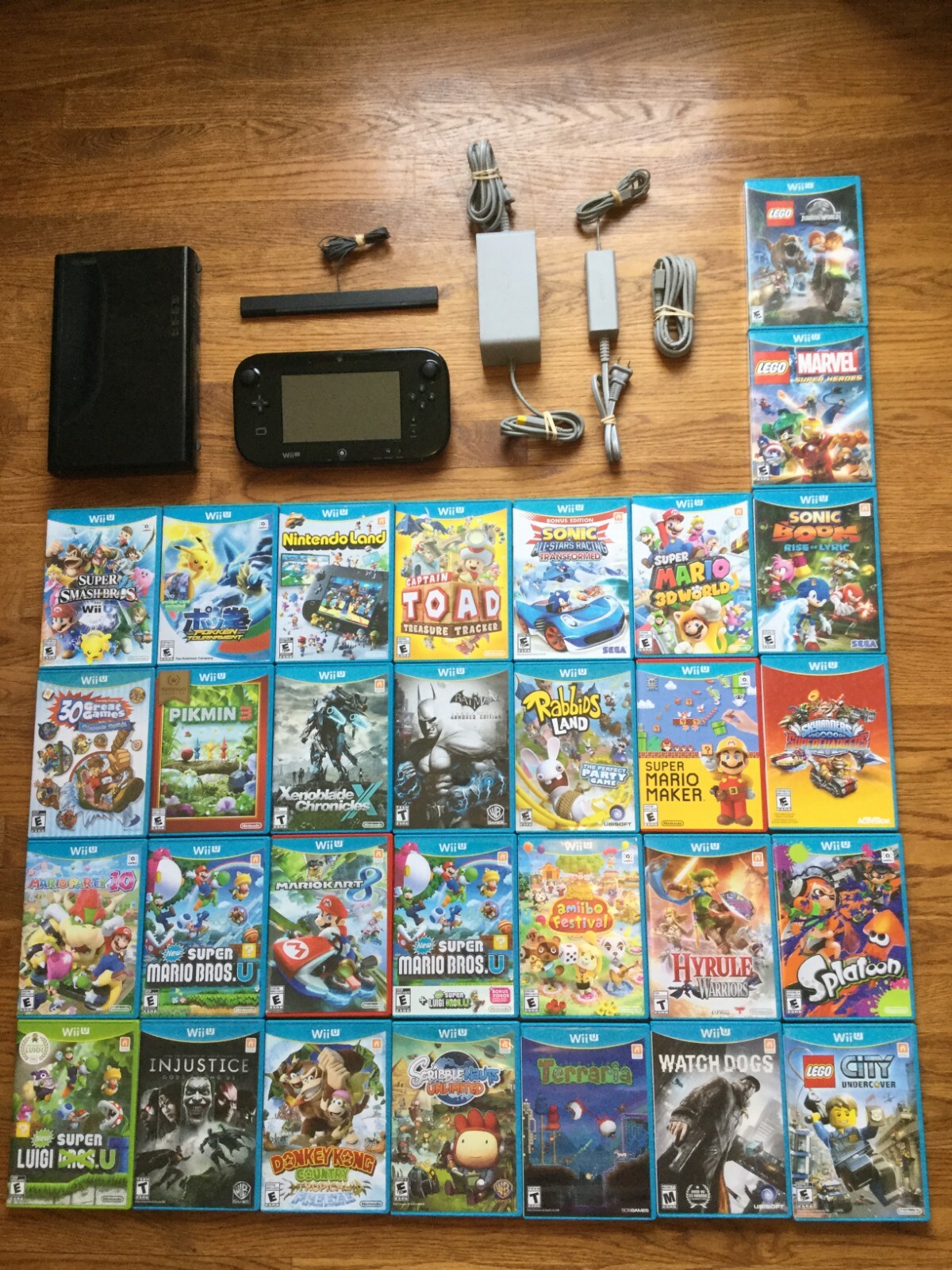 READ LISTING! Nintendo Wii U Deluxe 32GB Black System Console+CHOOSE 1 GAME USA