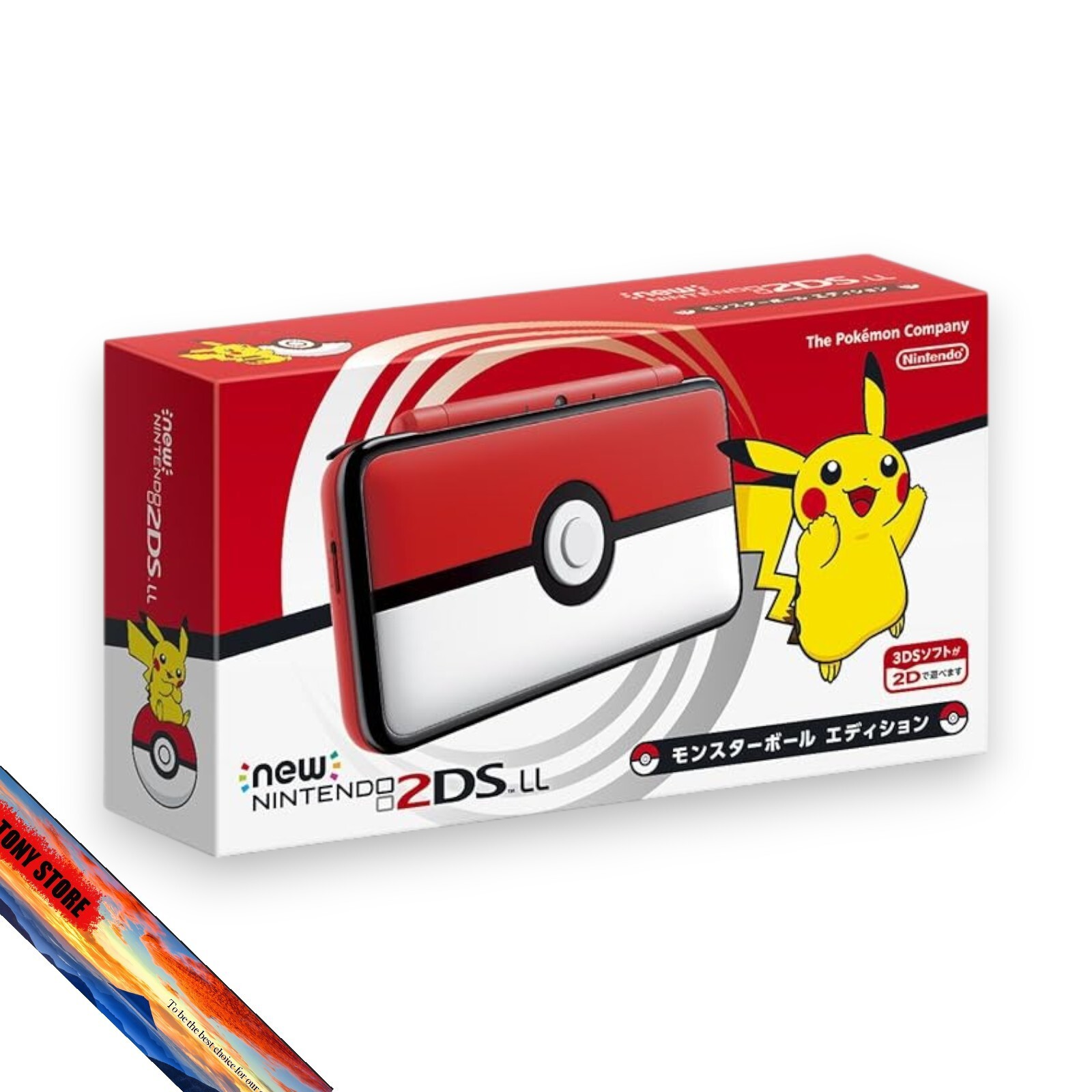 New Nintendo 2DS XL LL Poke Ball Edition Console Box Pikachu Monster Pokemon JP