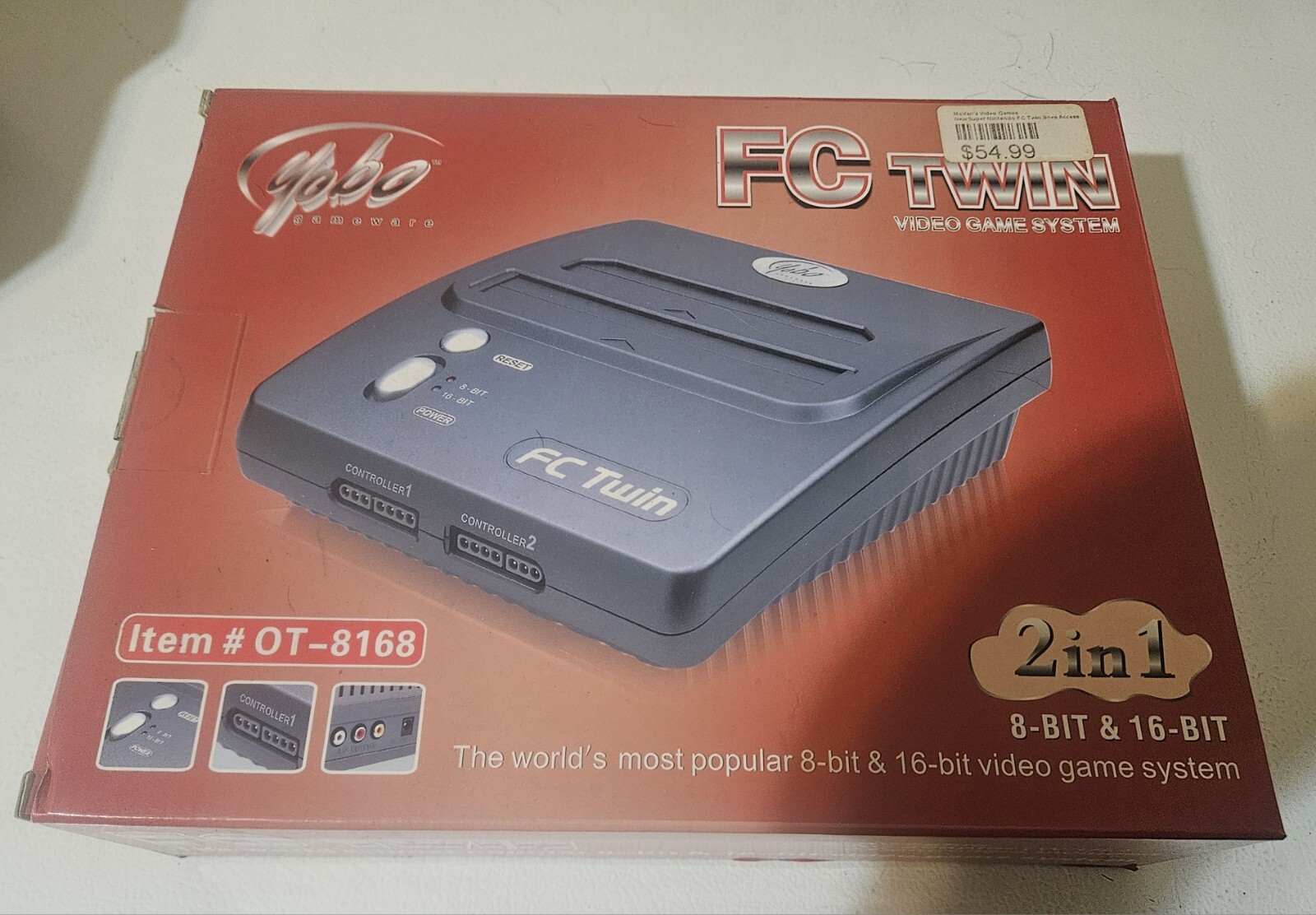 New Open Box Yobo Gameware FC Twin Launch Edition Charcoal Console OT-8168