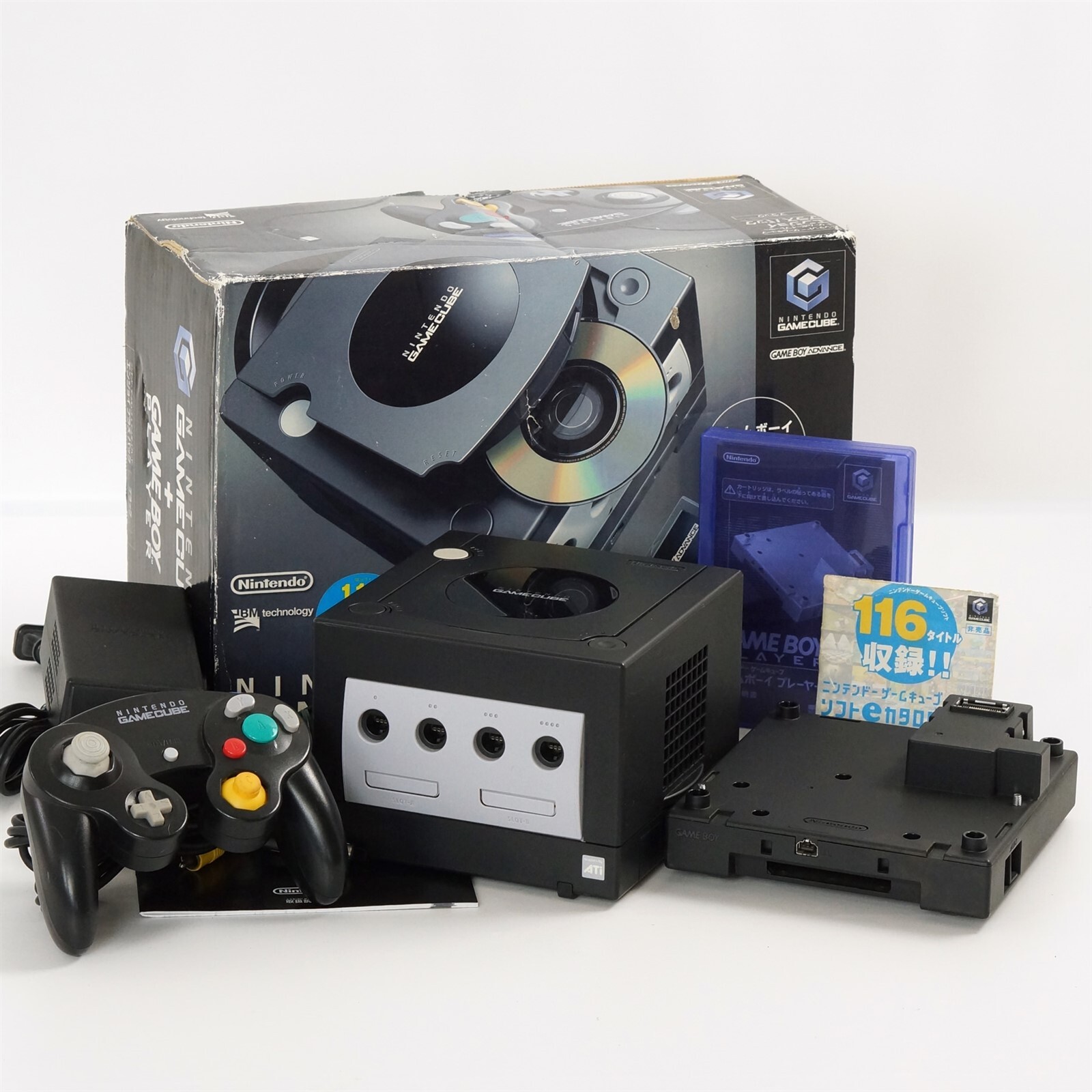 Gamecube Black Console System Enjoy Plus DOL-001 JP For Japan Game CD DN12589033