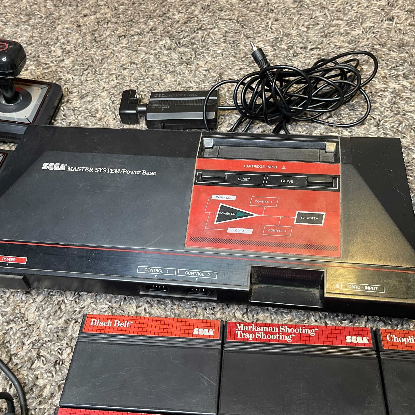 Sega Master System Console, 10 Games, 5 Controller, Light Phaser Tested &Working