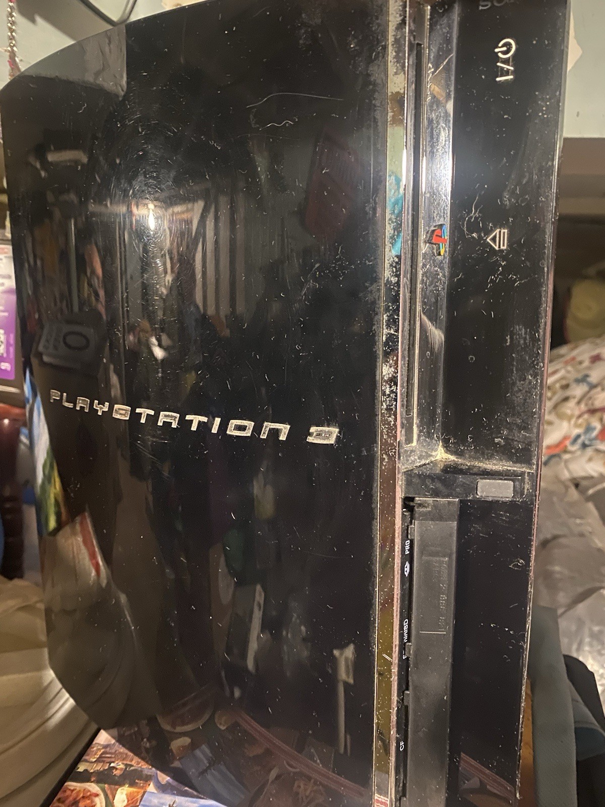Sony PlayStation 3 80GB Black Console CECHE01 Backwards Compatible UNTESTED
