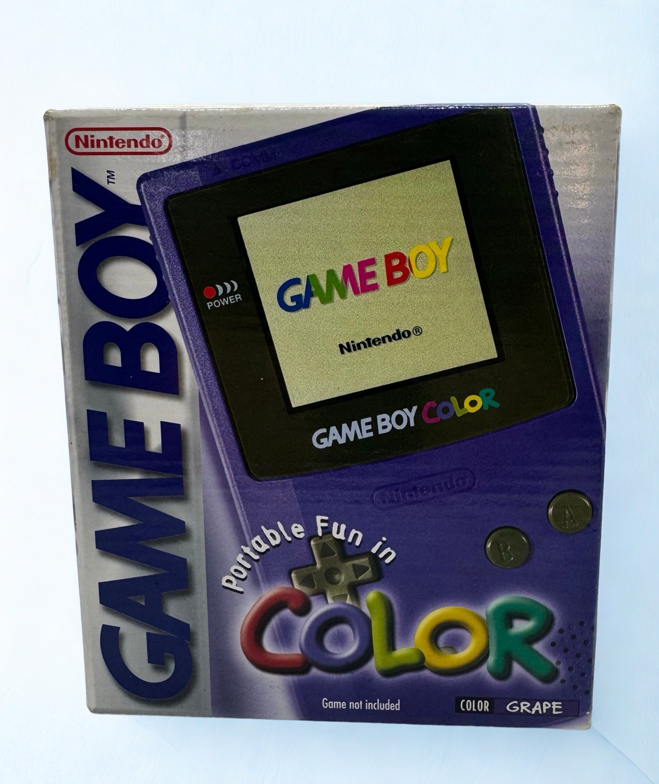 💜GRAPE GAME BOY COLOR – Complete In Box CIB Nintendo GBC Purple GameBoy Boxed