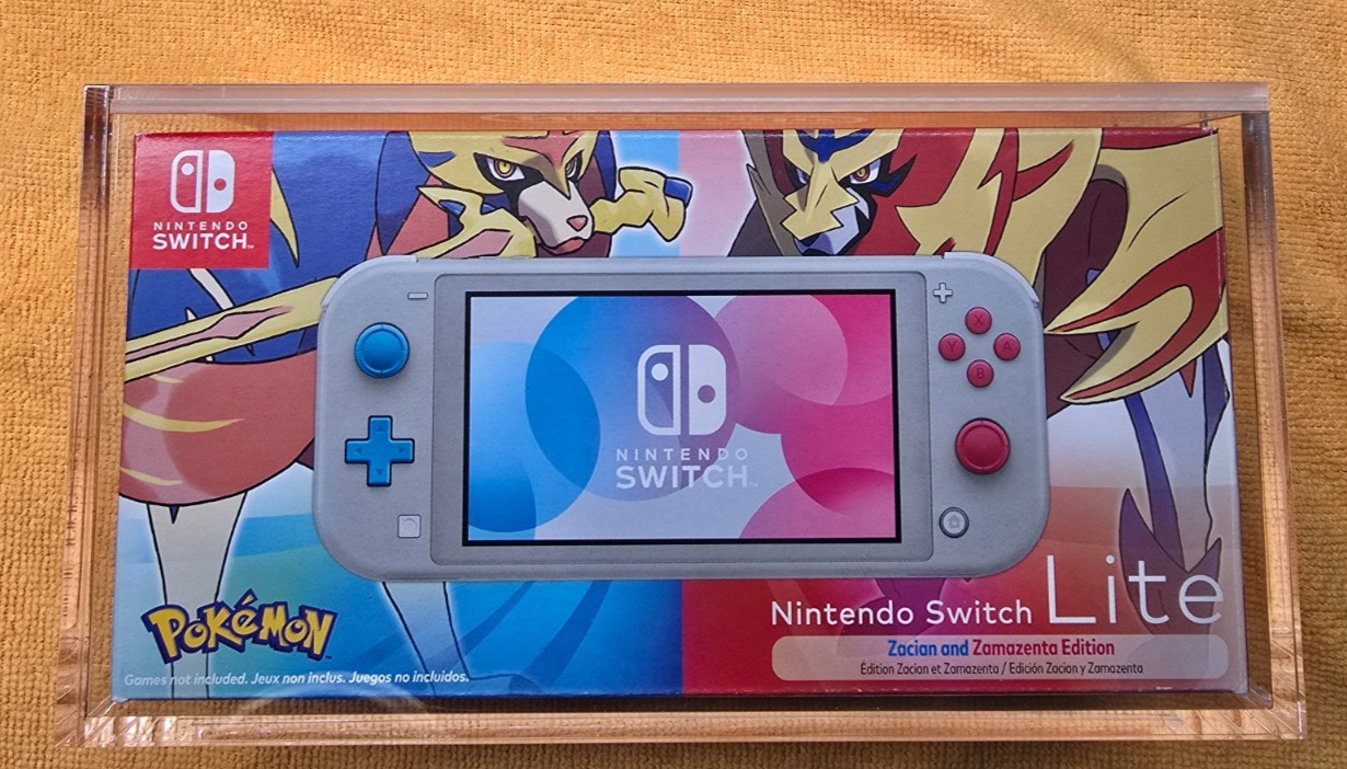 Nitendo Switch Lite – Zacian & Zamazenta Edition – New In Box with Acrylic Case