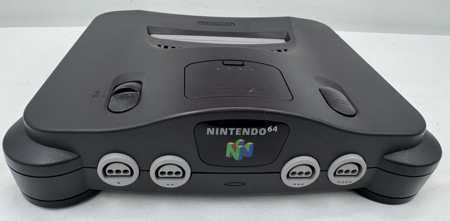 1996 Nintendo 64 Memory Expansion Control Deck Charcoal Gray NUS-001 (USA)