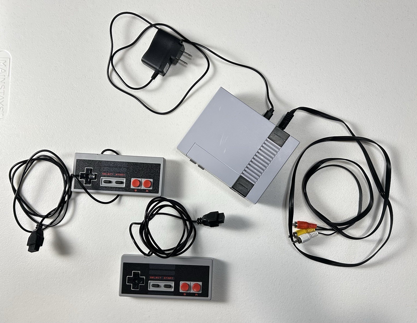 Haochu Mini Game Console Gray AV Out Dual Controllers Built-in Games
