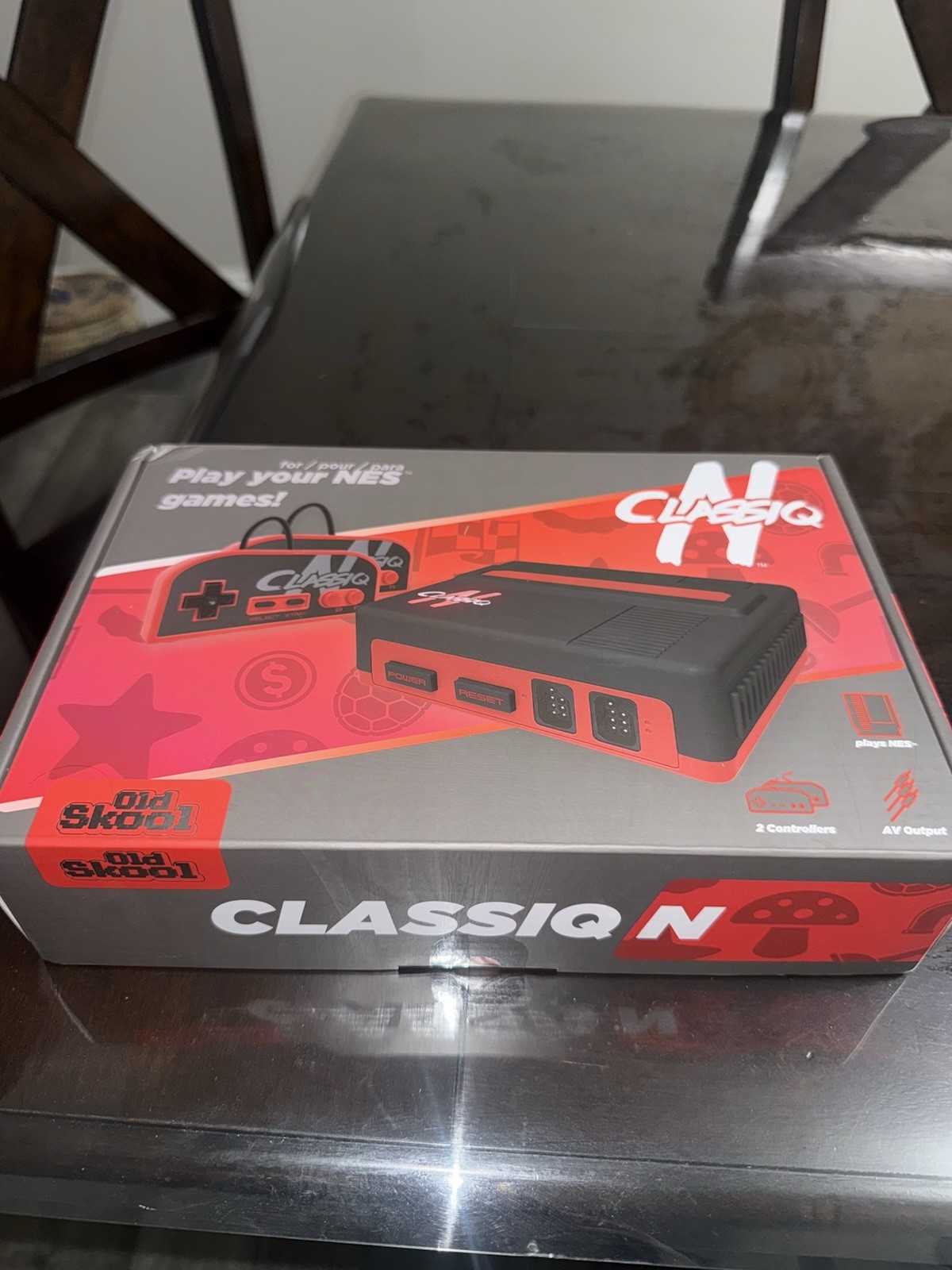 Old Skool Classiq N NES Console Black/Red w/ 2 Controllers Composite AV Output
