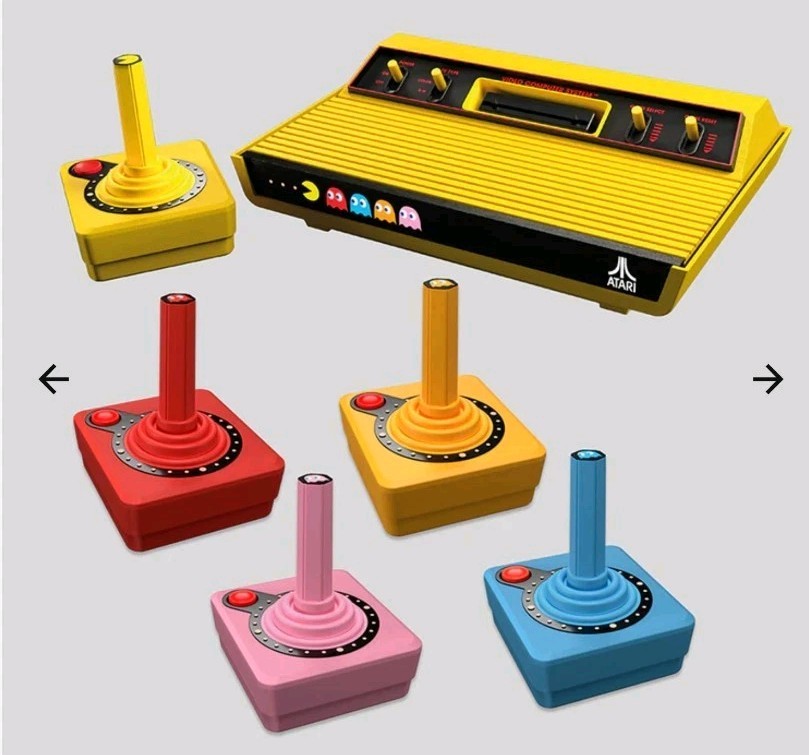 Atari 2600+ Pac-Man Edition (2025) + Pac Man & Berzerk games + 5 controllers