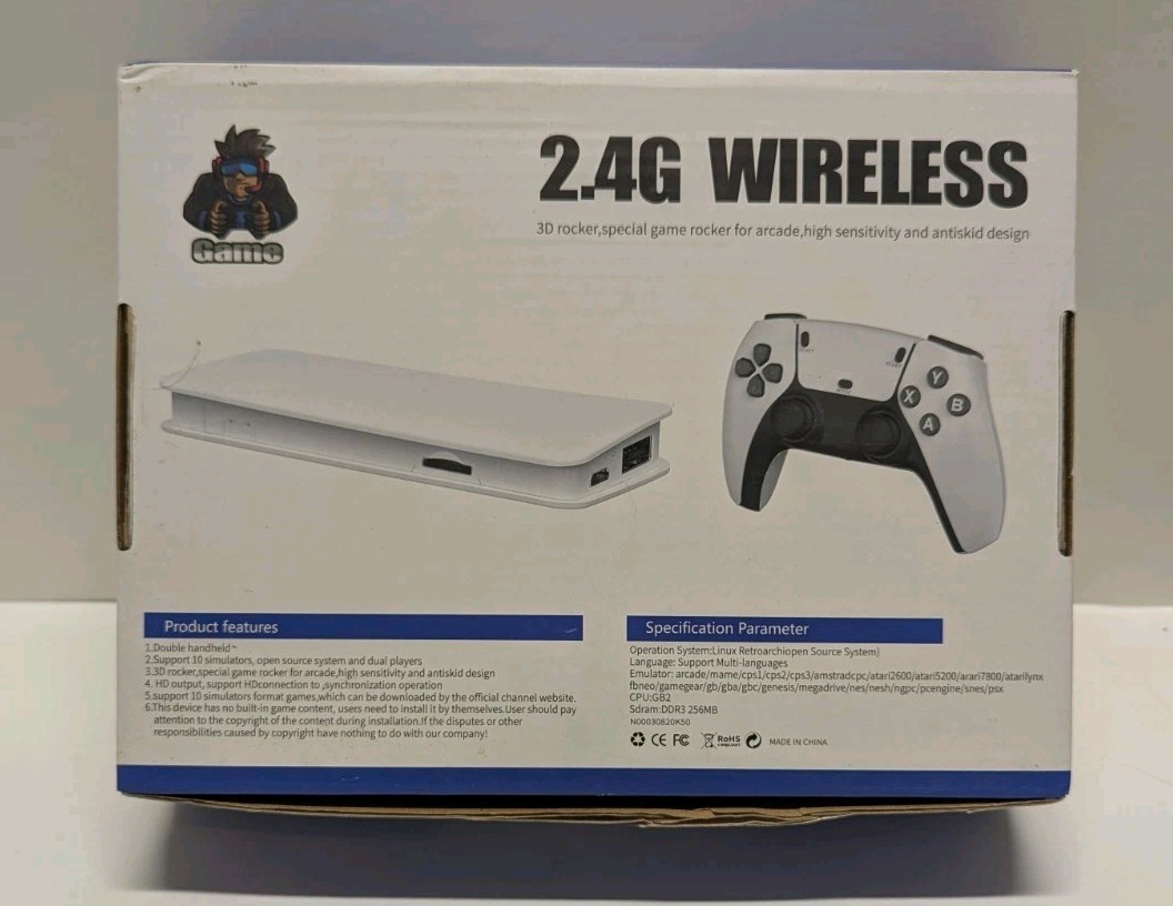 GameStick 2.4G Wireless Home Console White 3D Rocker High Sensitivity Antiskid