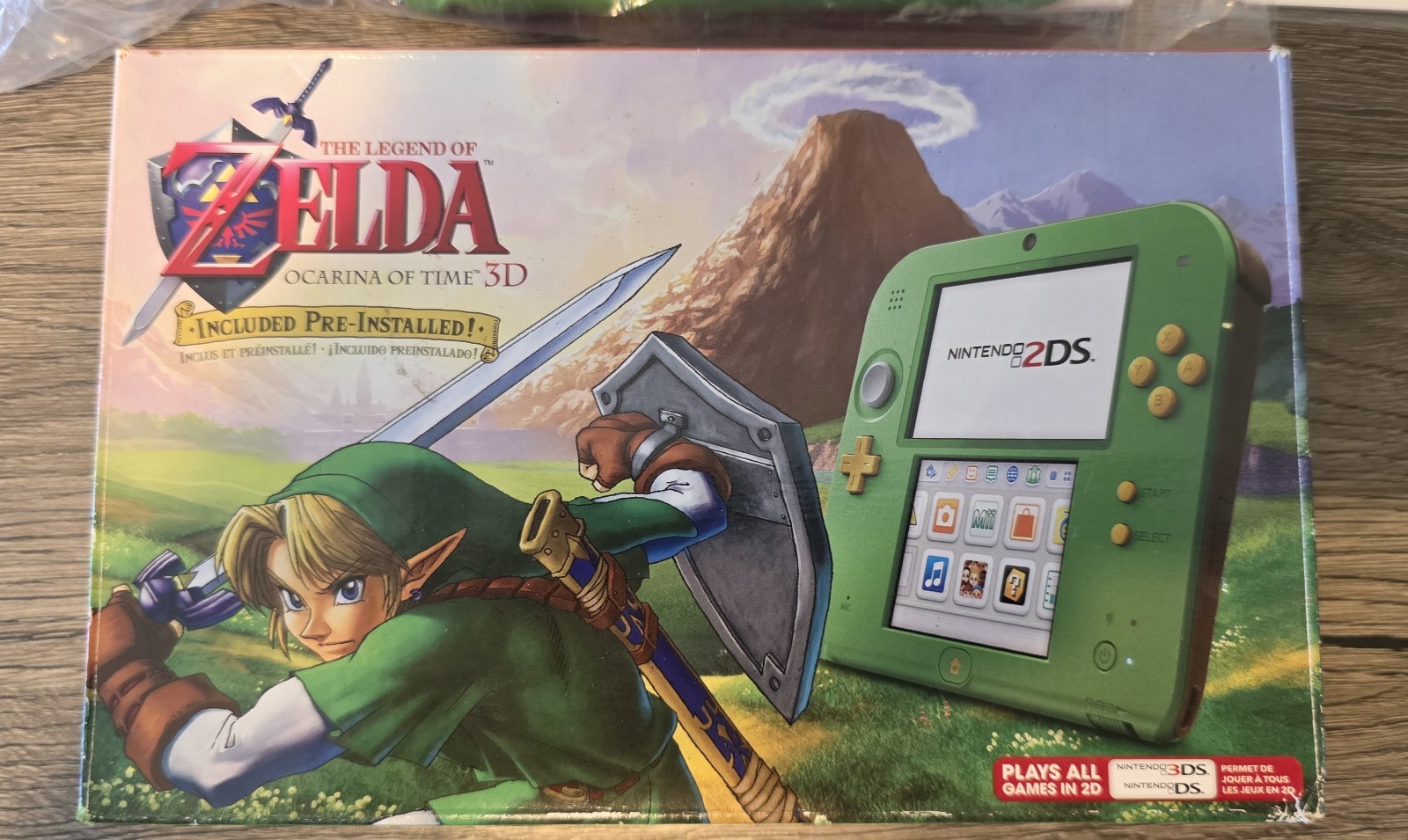 Nintendo 2DS Legend of Zelda Ocarina of Time 3D Green Console