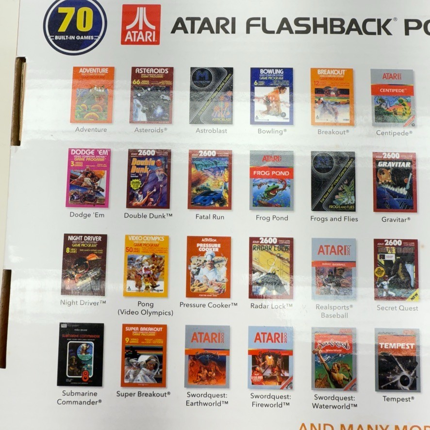 Atari Flashback Portable Black Handheld Console 70 Built in Games New W/Stand