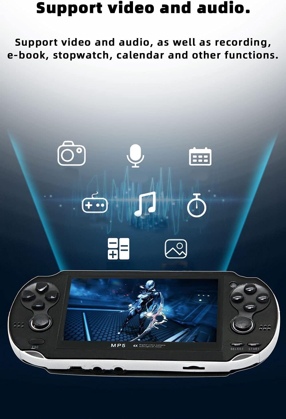 Handheld Game Console 4.3 inch Double Joystick 8GB Build in 2200 Retro Game V…