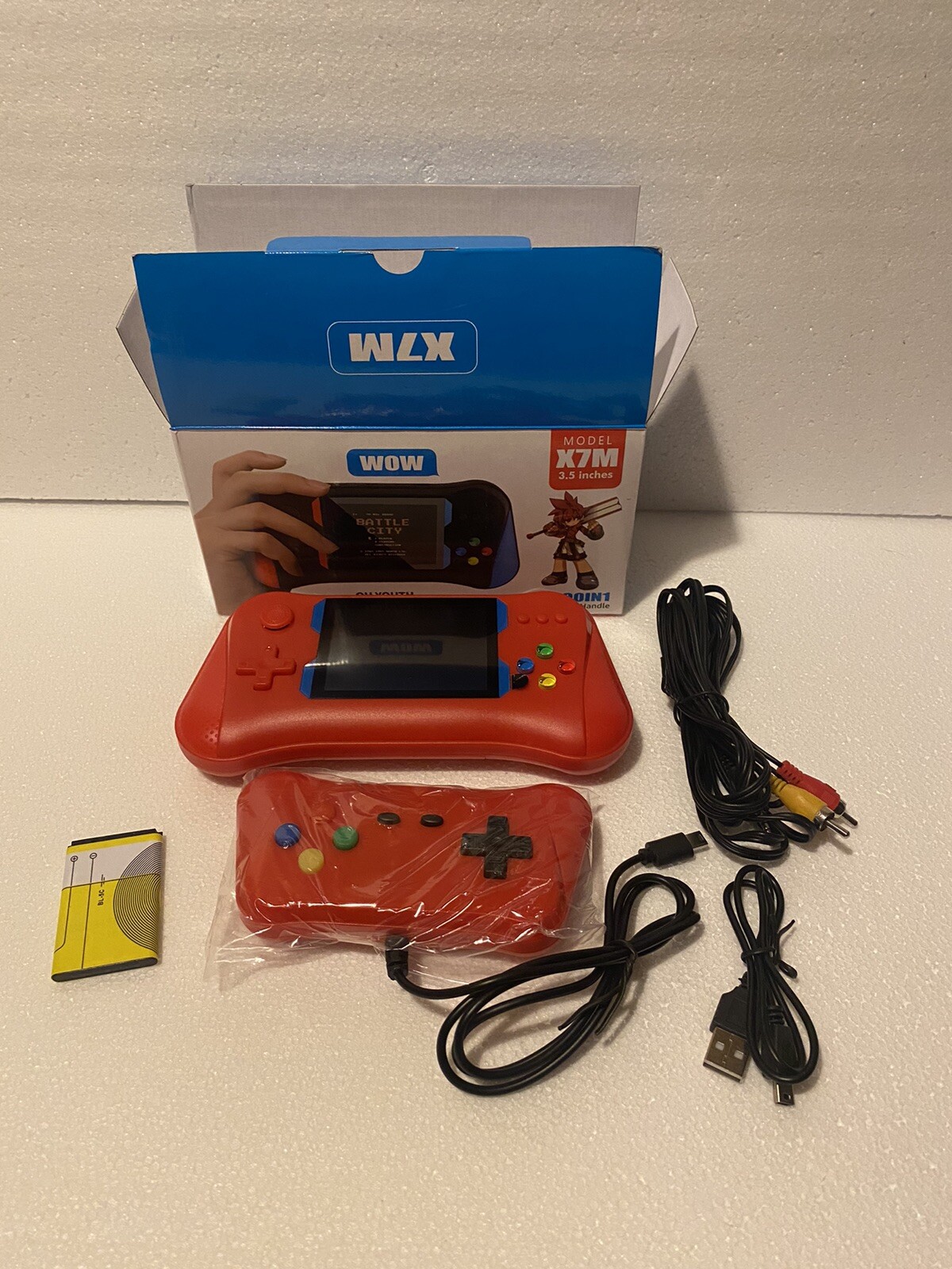 WOW JOYSTICK GAME CONSOLE 500IN1 X7M 3.5 INCH(Red)