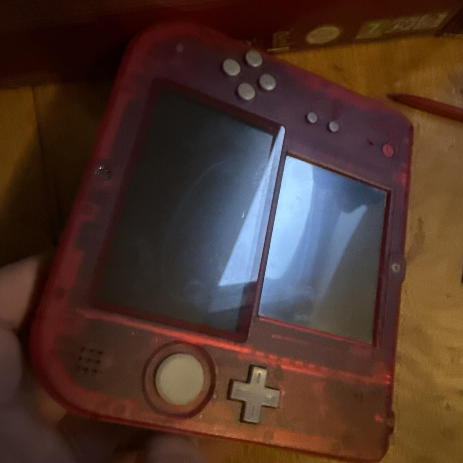 Nintendo 2DS Pokemon Red Handheld Console Clear Omega Ruby edition,rare boxed