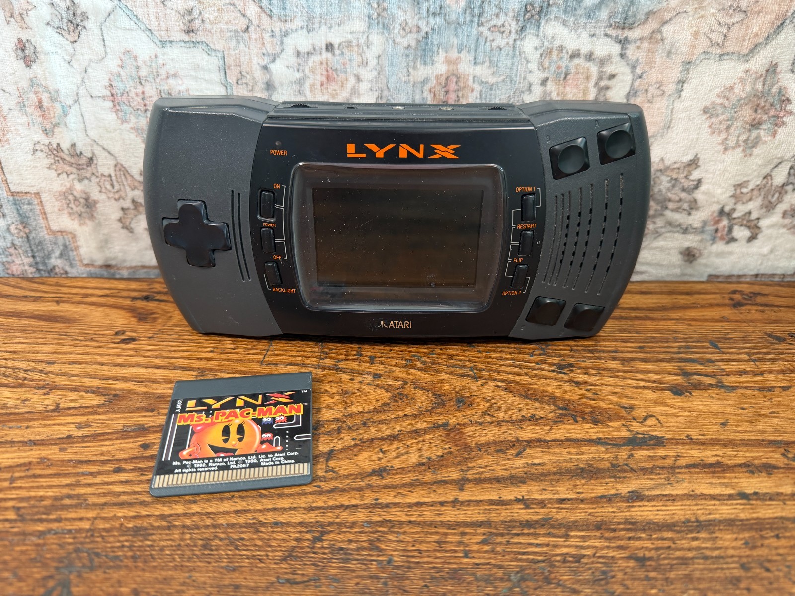 Atari Lynx II Handheld Console w/ Ms. Pac-Man Game Tested Working Vintage